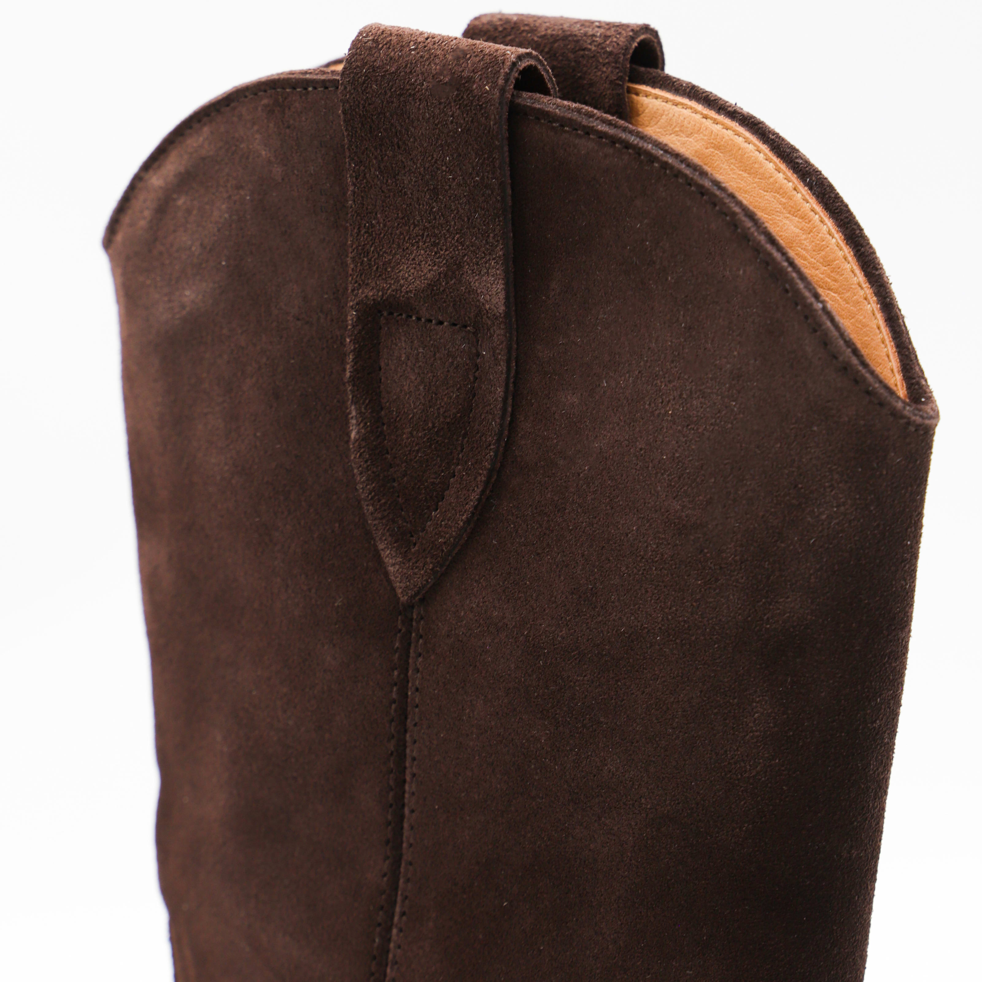 Isabel Marant Dark Brown Leather Duerto Boots | italist