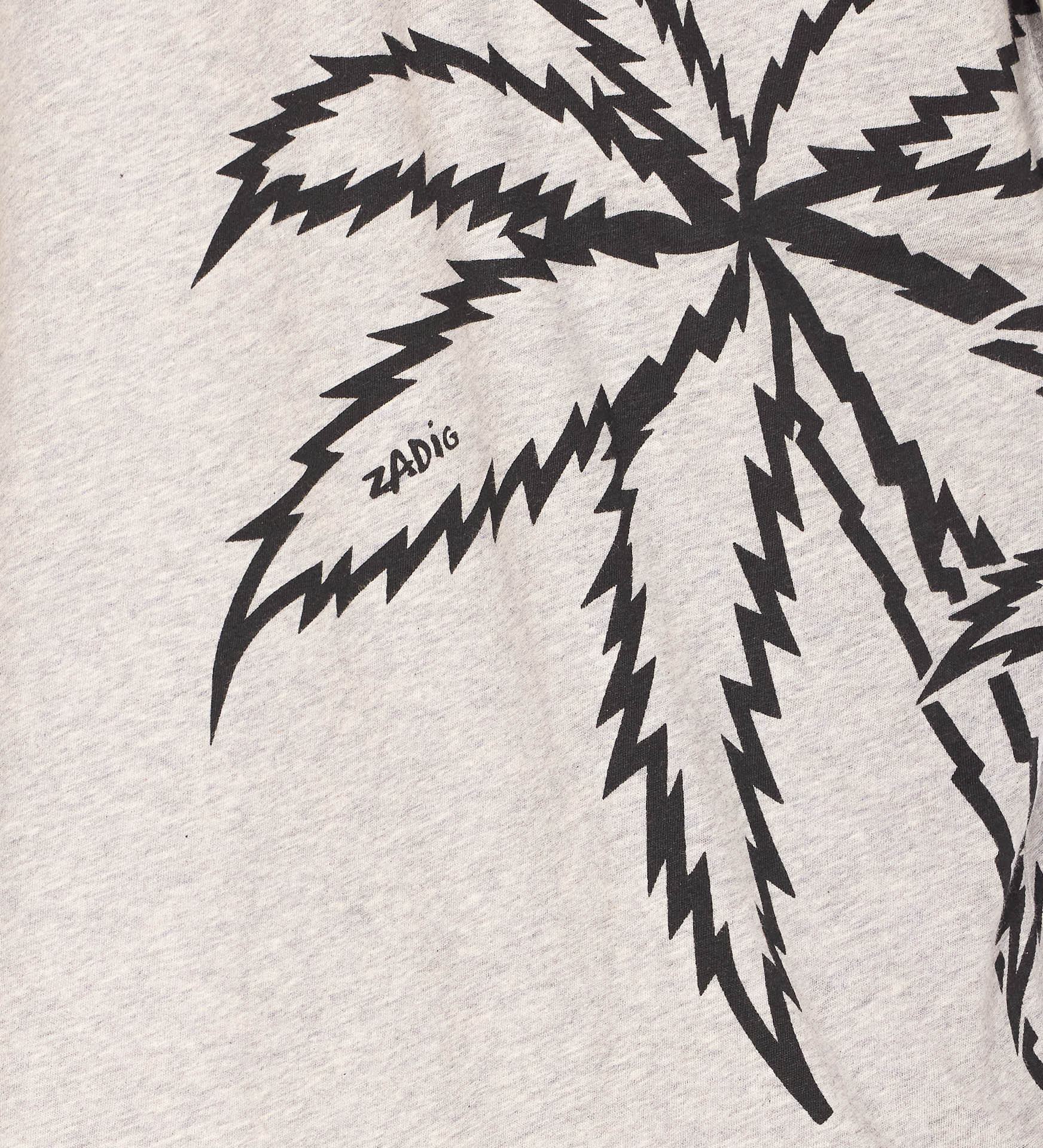 Tシャツ・カットソー ZADIG&VOLTAIRE BIG PALM TREE  T-SHIRT Zadig & Voltaire Big Palm Tree Tommy T-shirt In Grey | ModeSens