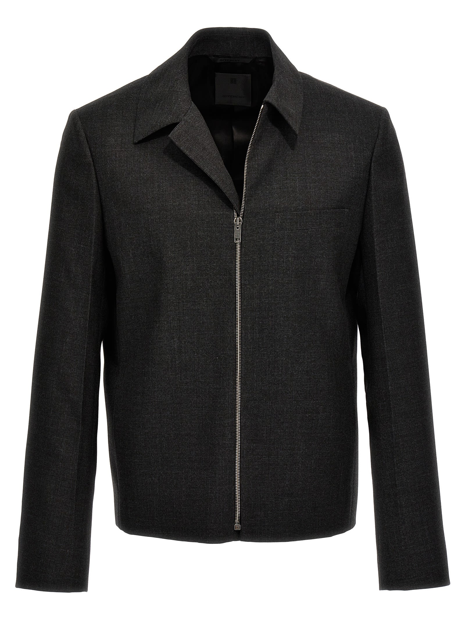 ジャケット GIVENCHY WOOL JACKET WITH BACK PLISSE' 320146-41403-GIVENCHY-CROPPED-