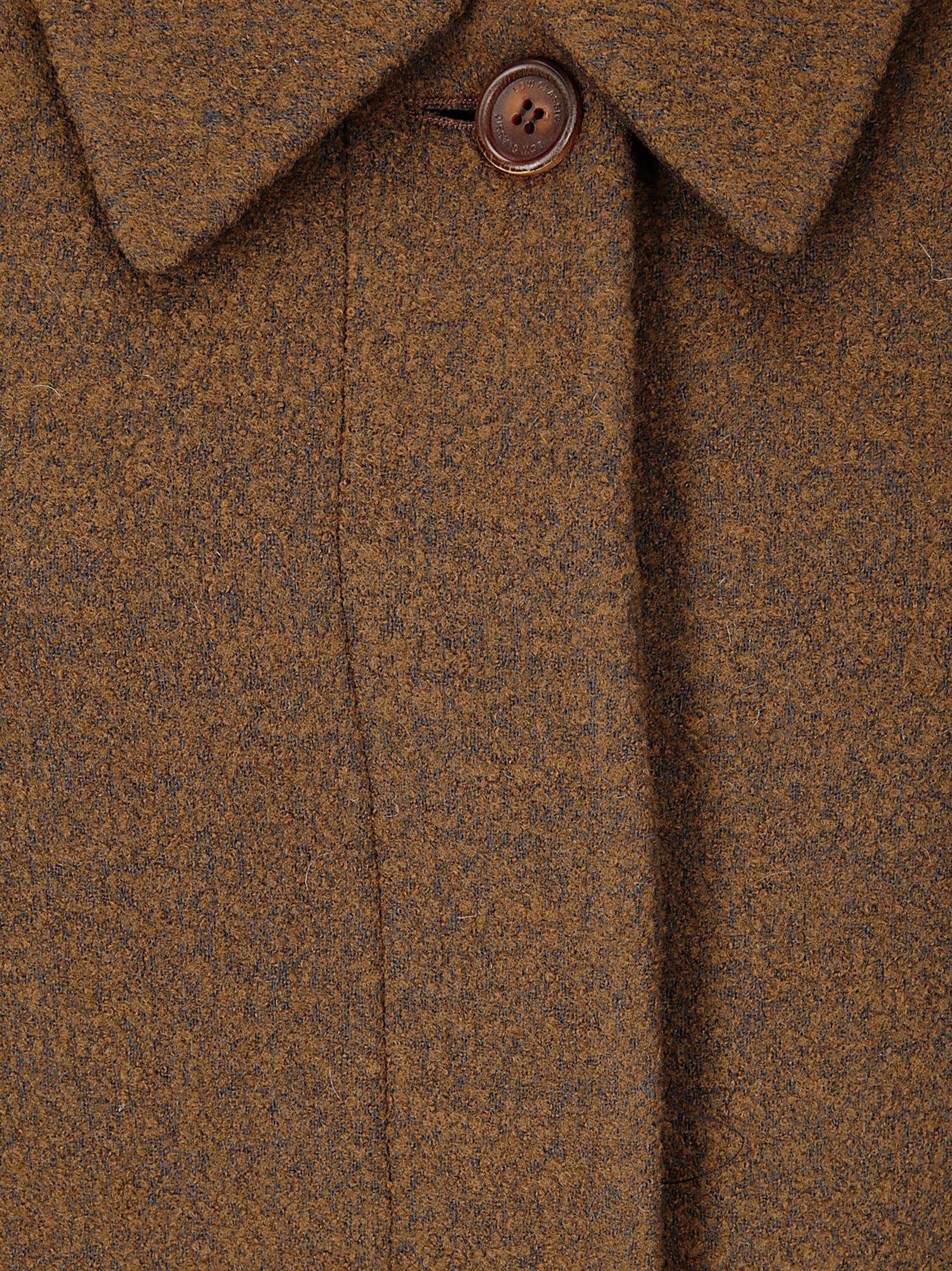 Low Classic Fluffy Wool Single Mac Coat | italist