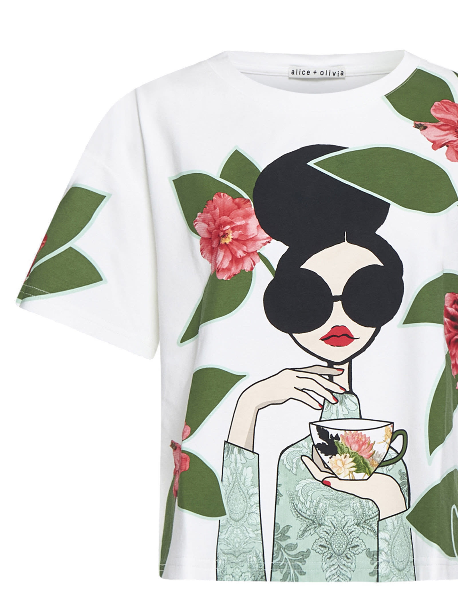 ❤️☆Alice olive 2023新作新品 白 人形柄 Tシャツ オシャレ