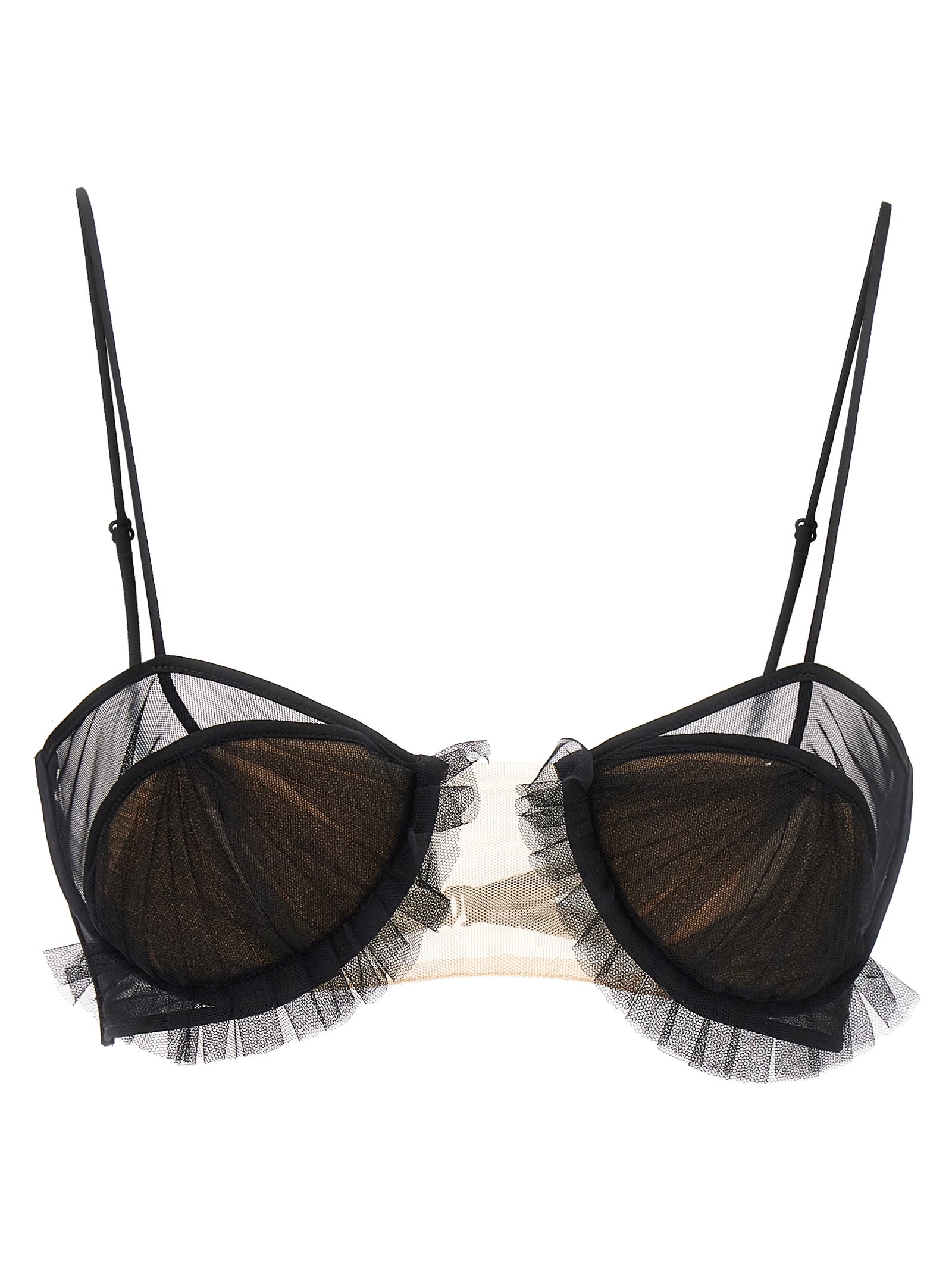 ブラジャー＆ショーツ Nensi Dojaka 'Exploding Flower' Bra Exploding Flower tulle bra in black - Nensi Dojaka | Mytheresa