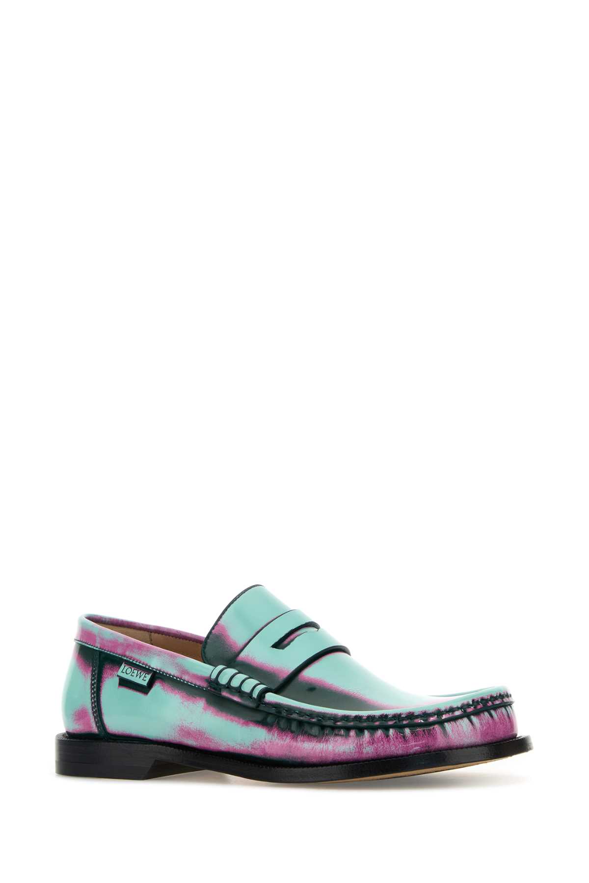 【関税&送料込】Loewe Multicolor Leather Campo Loafers LOEWE Campo printed leather loafers | NET-A-PORTER