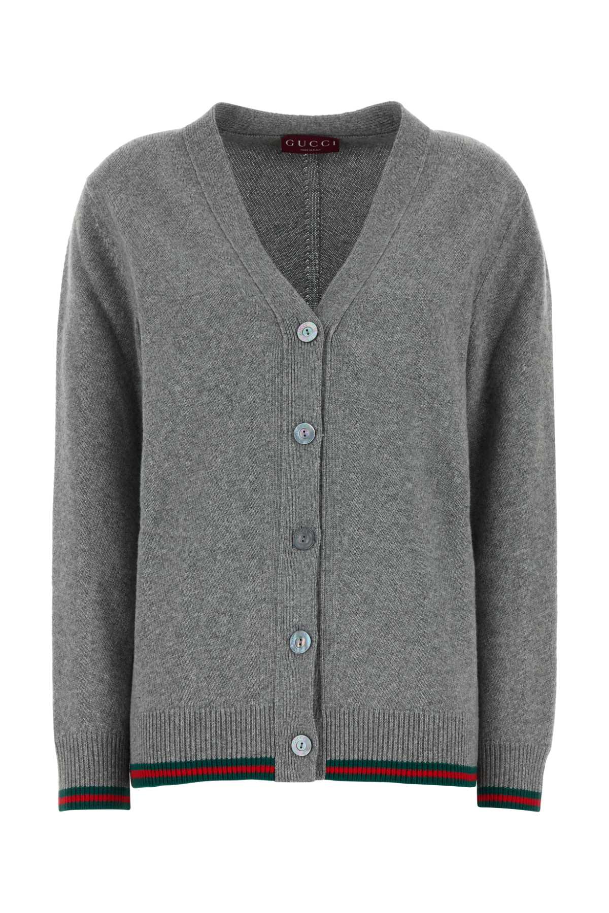 【送料&関税込】Gucci Grey Wool Blend Cardigan GUCCI Wool Cardigan for Men | MR PORTER