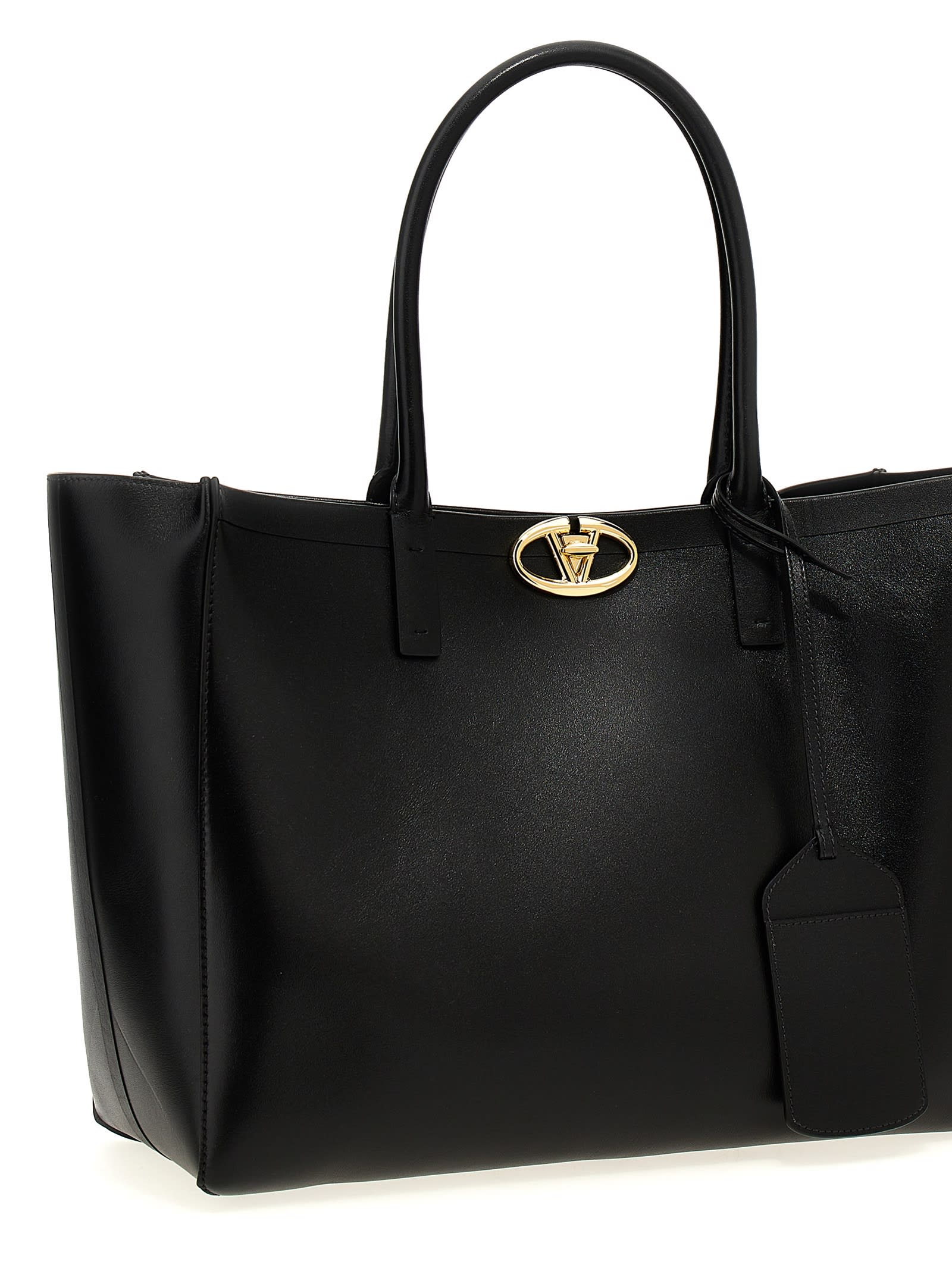 トートバッグ Valentino Garavani 'Medium Tote VLogo' shopping bag Black Valentino Garavani 'medium Tote Vlogo' Shopping Bag