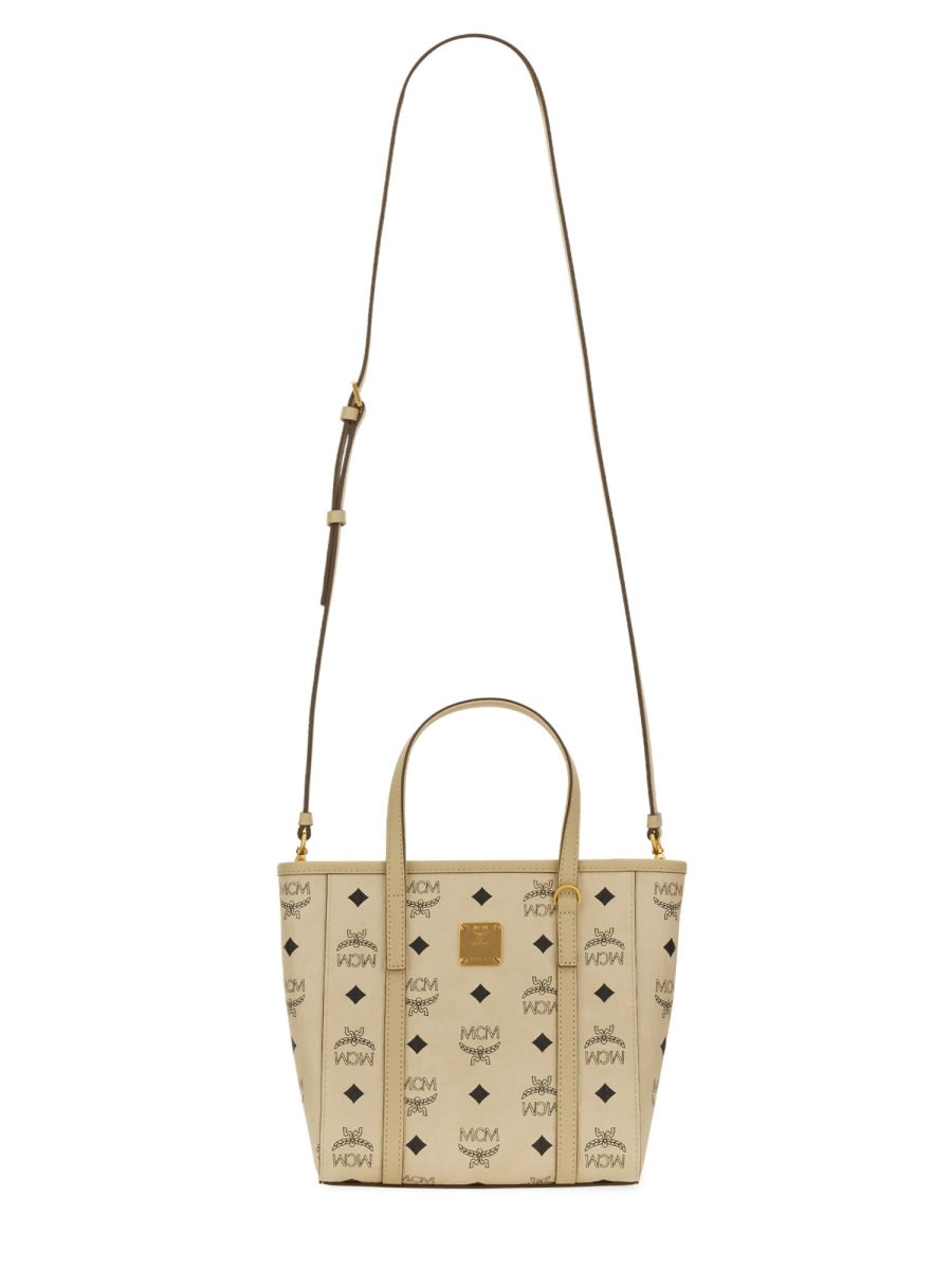 【関税&送料込】Mcm Borsa Shopper Toni Mini X-Mini Toni Top-Zip Shopper in Visetos Black | MCM ®US