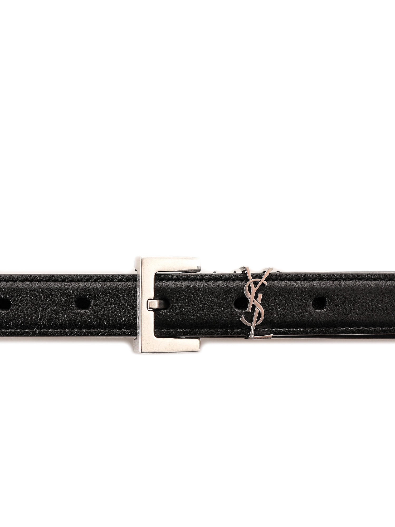 Ysl Saint Laurent leather belt white, 2023