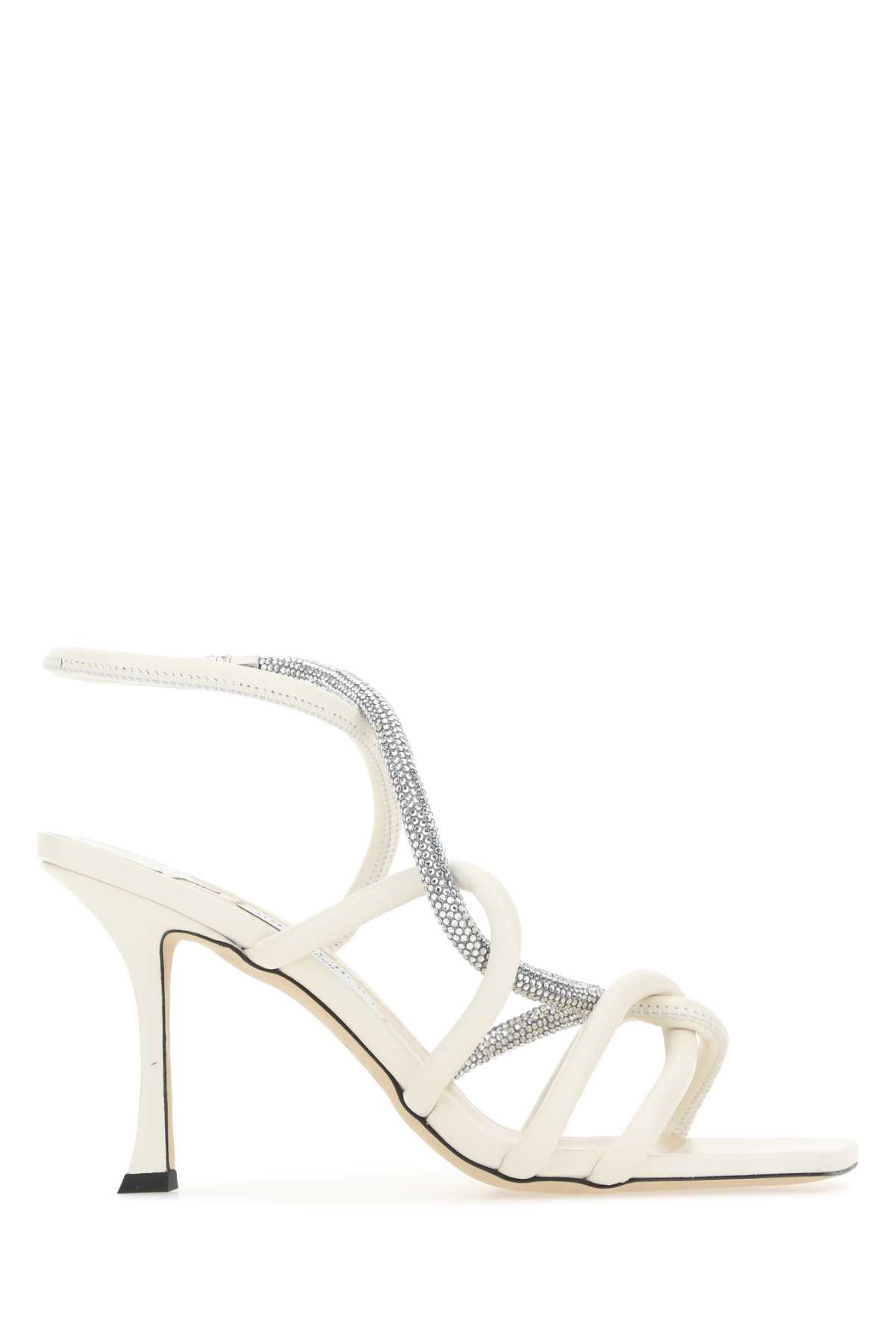 【送料&関税込】Jimmy Choo Ivory Leather Lonnie 90 Sandals Jimmy Choo Ivory Leather Lonnie 90 Sandals | italist, ALWAYS