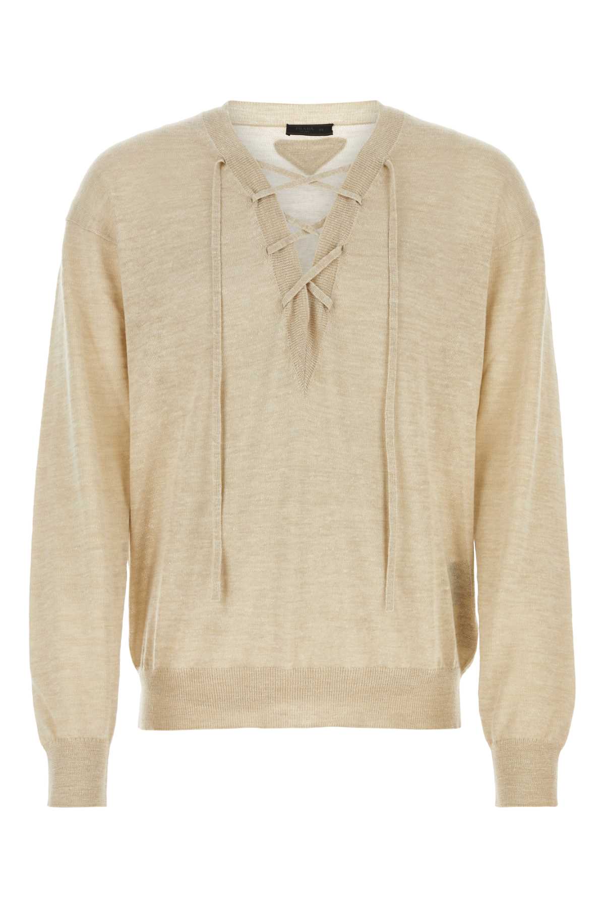【送料&関税込】Prada Sand Cashmere Blend Sweater Prada Sand Cashmere Blend Sweater | italist