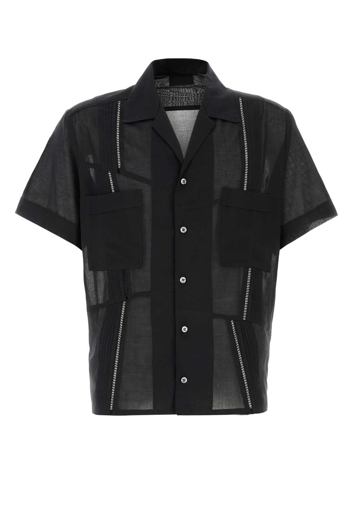 Tシャツ・カットソー Magliano SS25 Black cotton Broken shirt (T28019922 99) Magliano Black Cotton Broken Shirt | italist