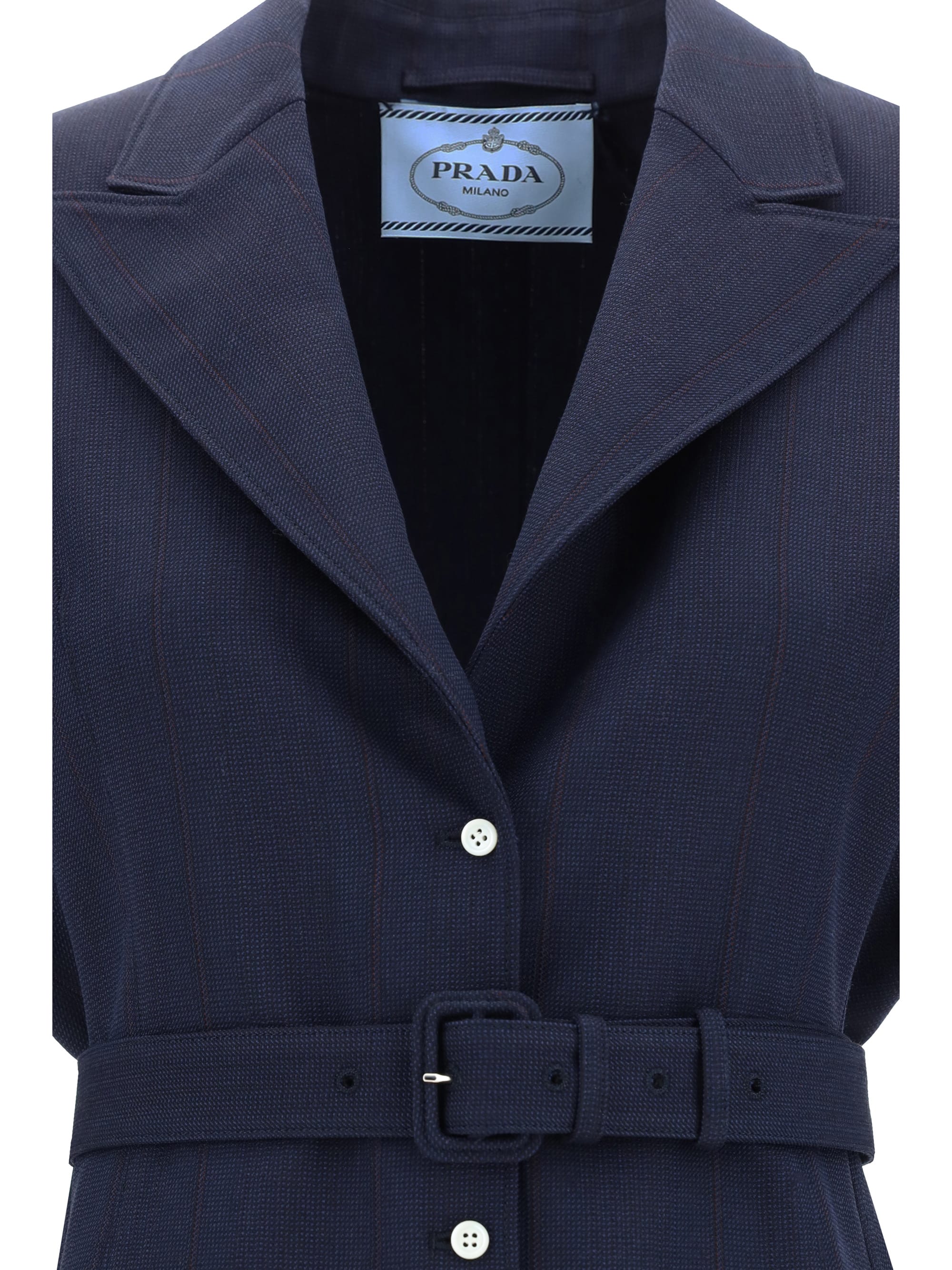 ベスト・ジレ Prada Navy Blue Wool Vest Prada Oversized Vest | italist
