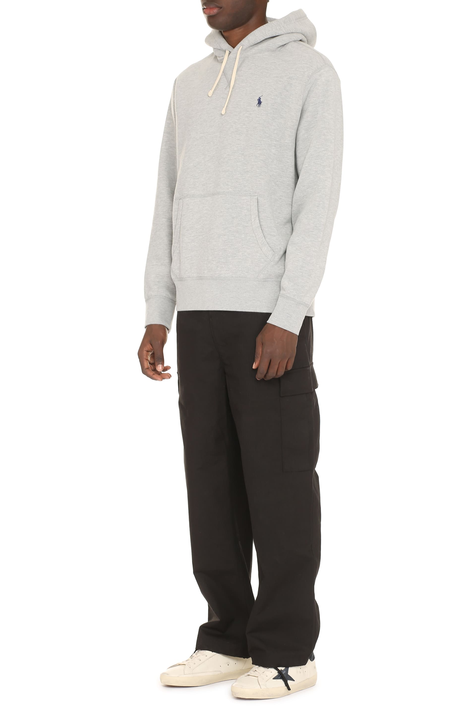 Polo Ralph Lauren Logo Embroidered Rib Trim Hoodie | italist