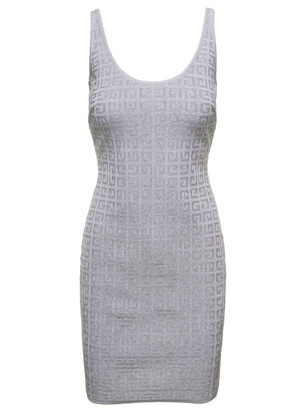 dress with mogram logo motif all-over in viscose woman