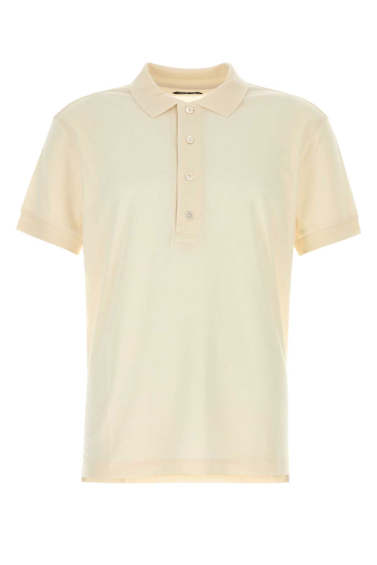Tシャツ・カットソー TOM FORD Ivory Cotton Blend Polo Shirt Tom Ford Ivory Cotton Blend Polo Shirt | italist