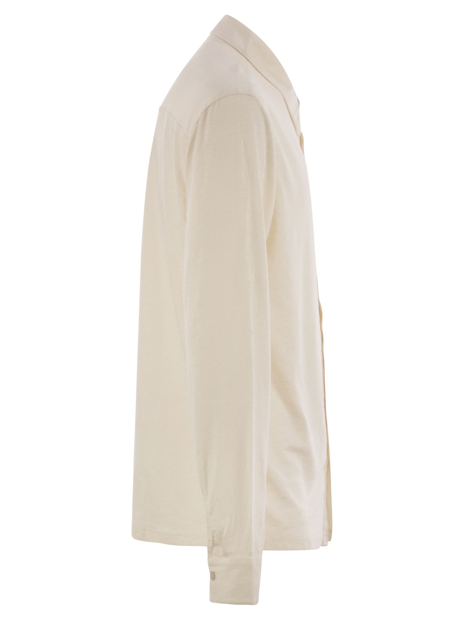 Tシャツ・カットソー MAJESTIC FILATURES Linen long-sleeved shirt (S25M011 104) Majestic Filatures Linen Long-sleeved Shirt | italist