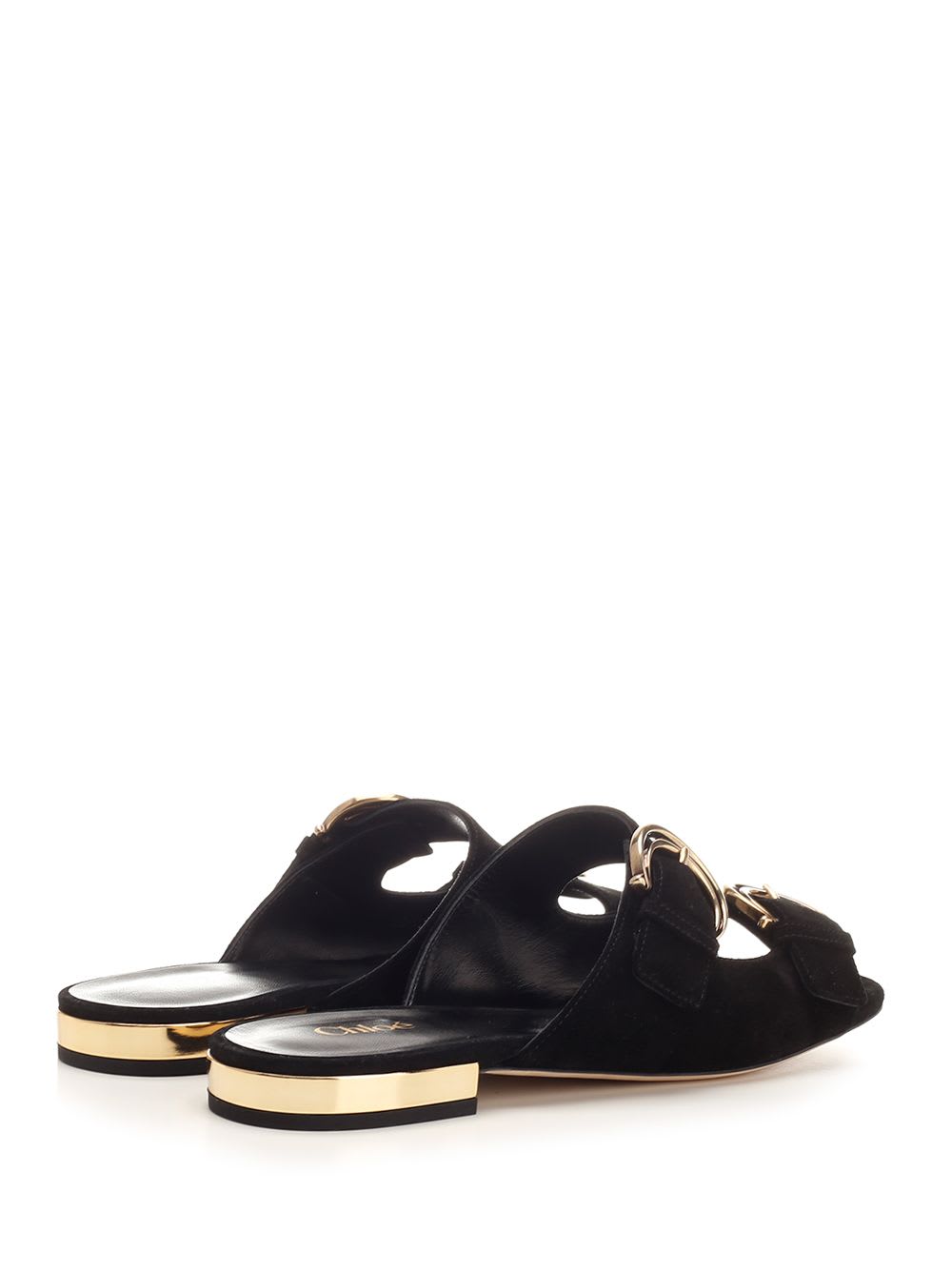 【関税&送料込】Chloe Alize Flat Double C Buckle Sleepers Bl Chloé Alize Flat Double C Buckle Sleepers Black | italist