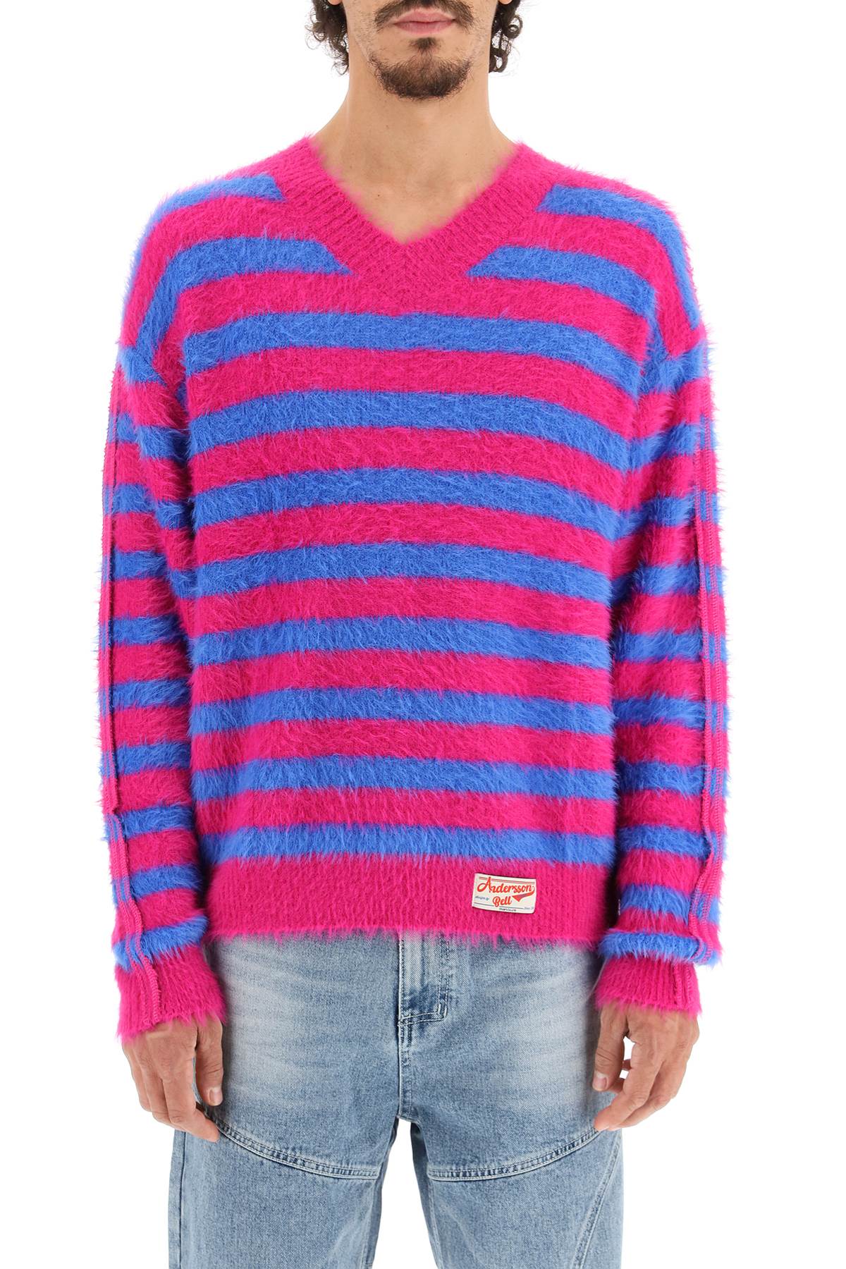 Andersson Bell Brushed Effect Striped Sweater | italist, ALWAYS