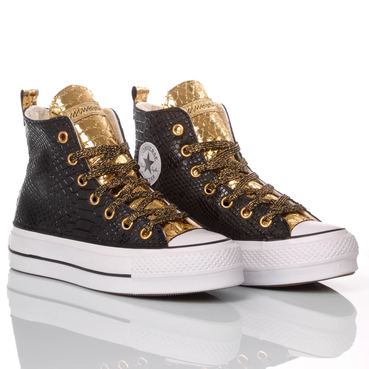 Mimanera Converse Platform Snake Black Gold italist ALWAYS LIKE A SALE