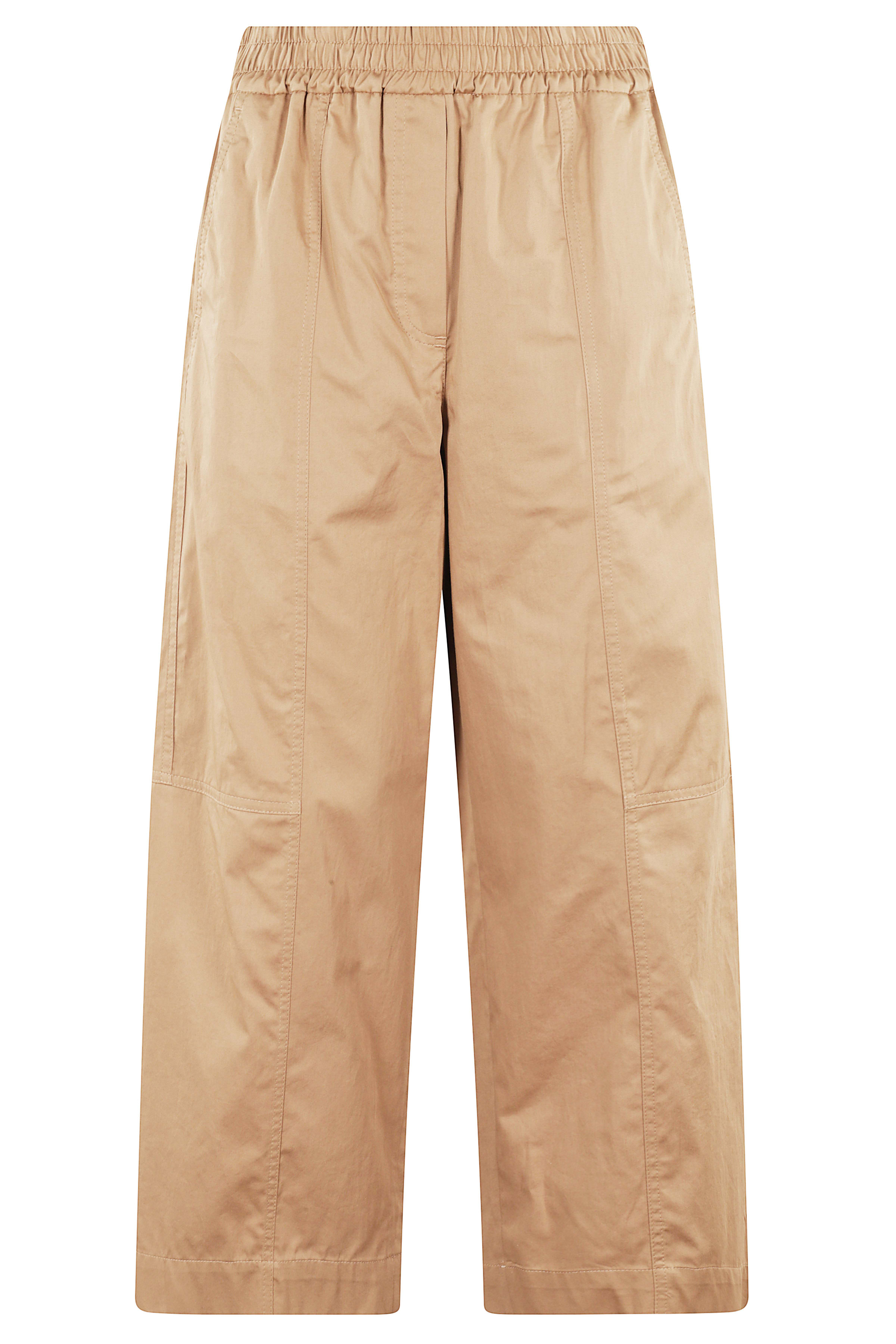 【送料&関税込】Milva Wide Leg Pants Weekend Max Mara Cotton wide-leg trousers, coffee | Weekend Max Mara