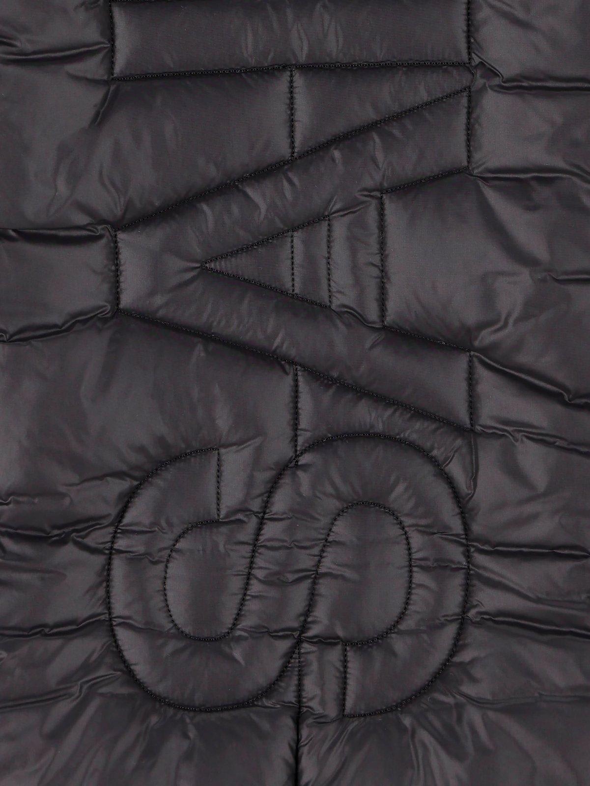 【送料&関税込】Saint Laurent Logo Patch Quilted Scarf Saint Laurent Embroidered Logo Fringe Cashmere Scarf