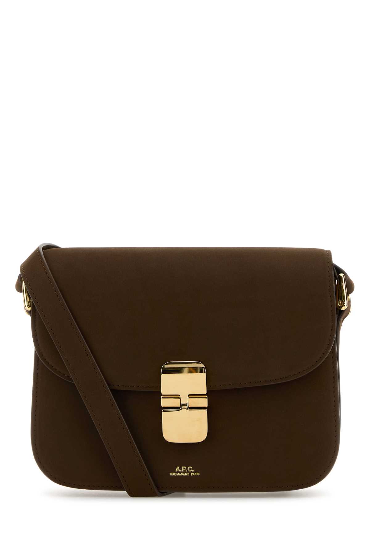 A.P.C. Brown Leather Small Grace Crossbody Bag | italist