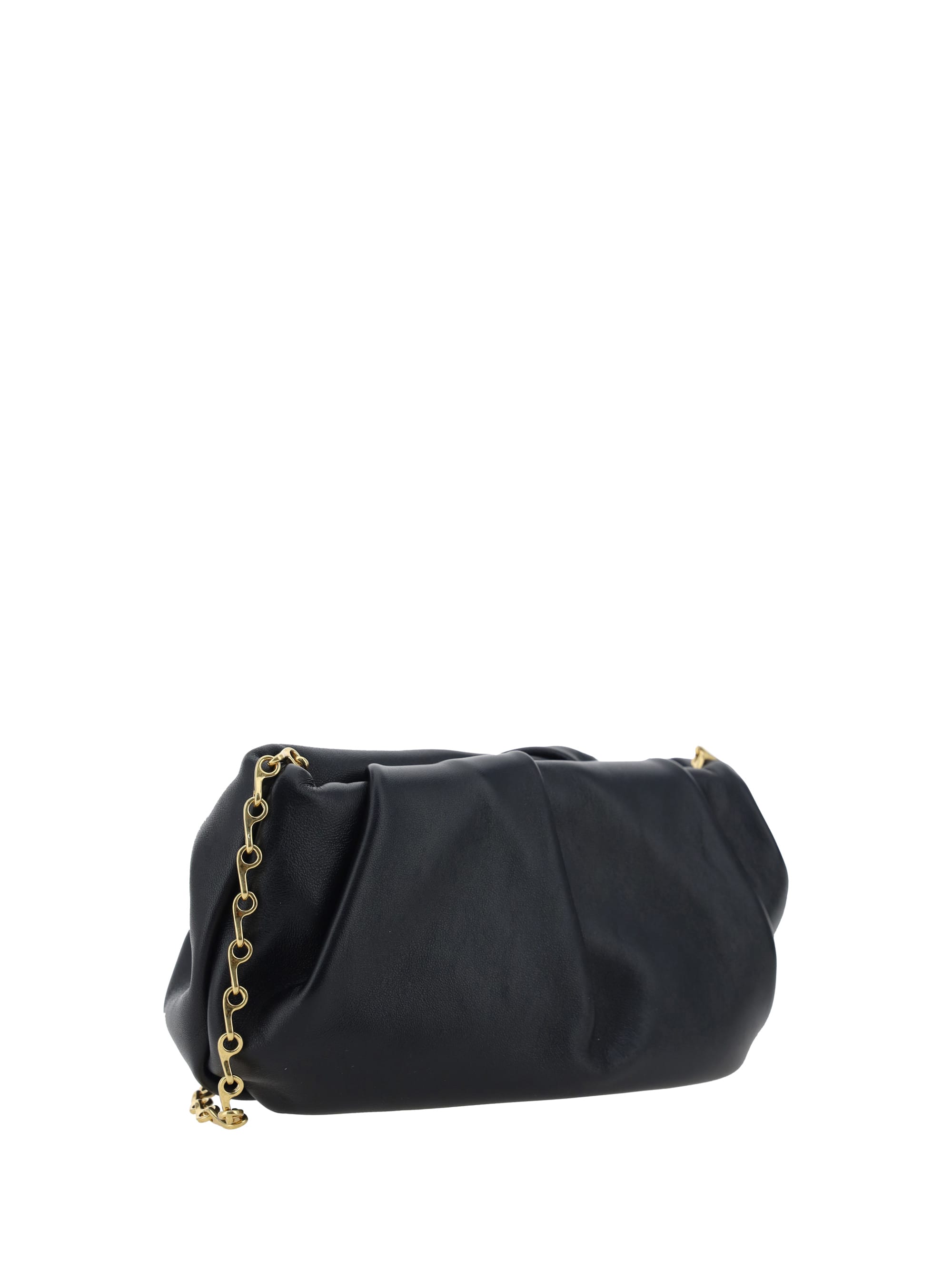 Burberry Black Nappa Leather Rose Clutch | italist
