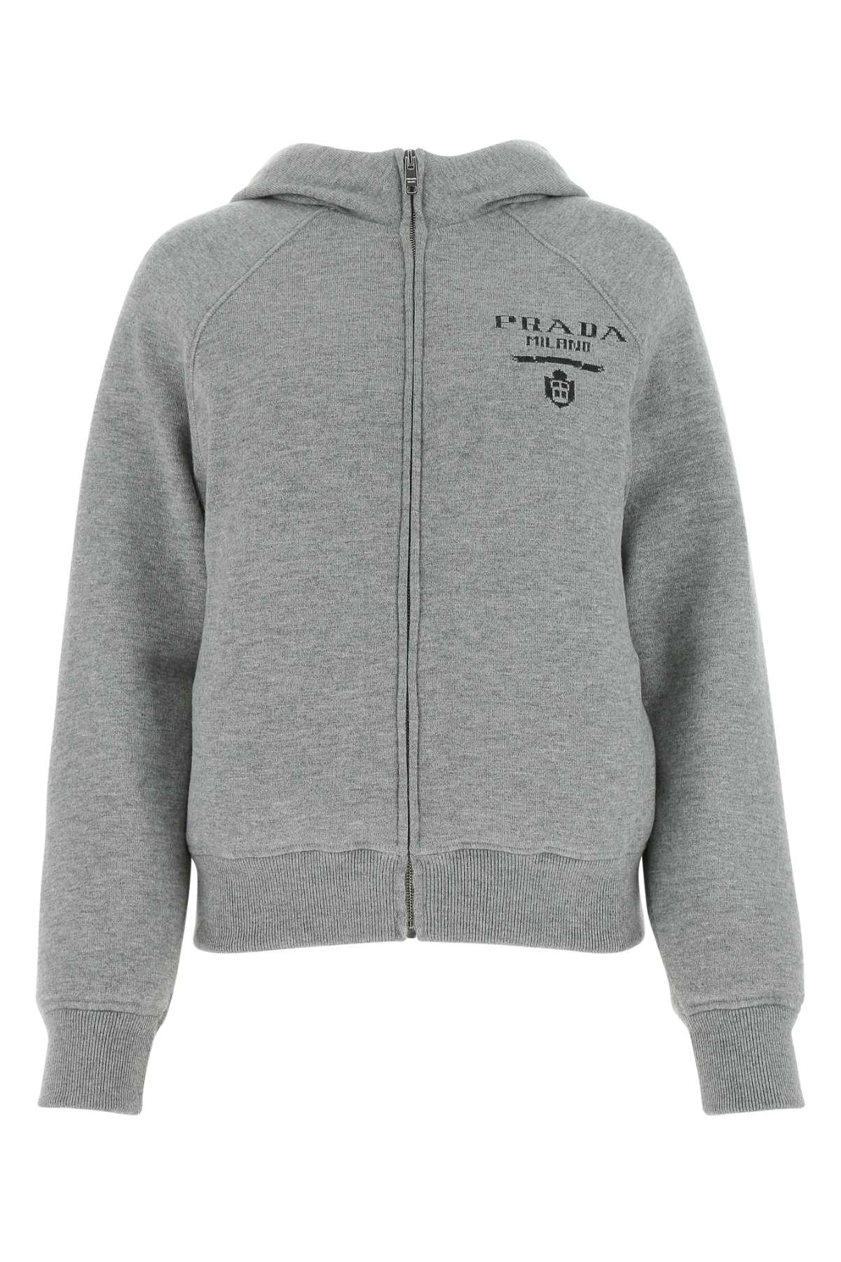 ダウンジャケット・コート PRADA Grey Cashmere Blend Down Jacket Prada Grey Cashmere Blend Down Jacket | italist