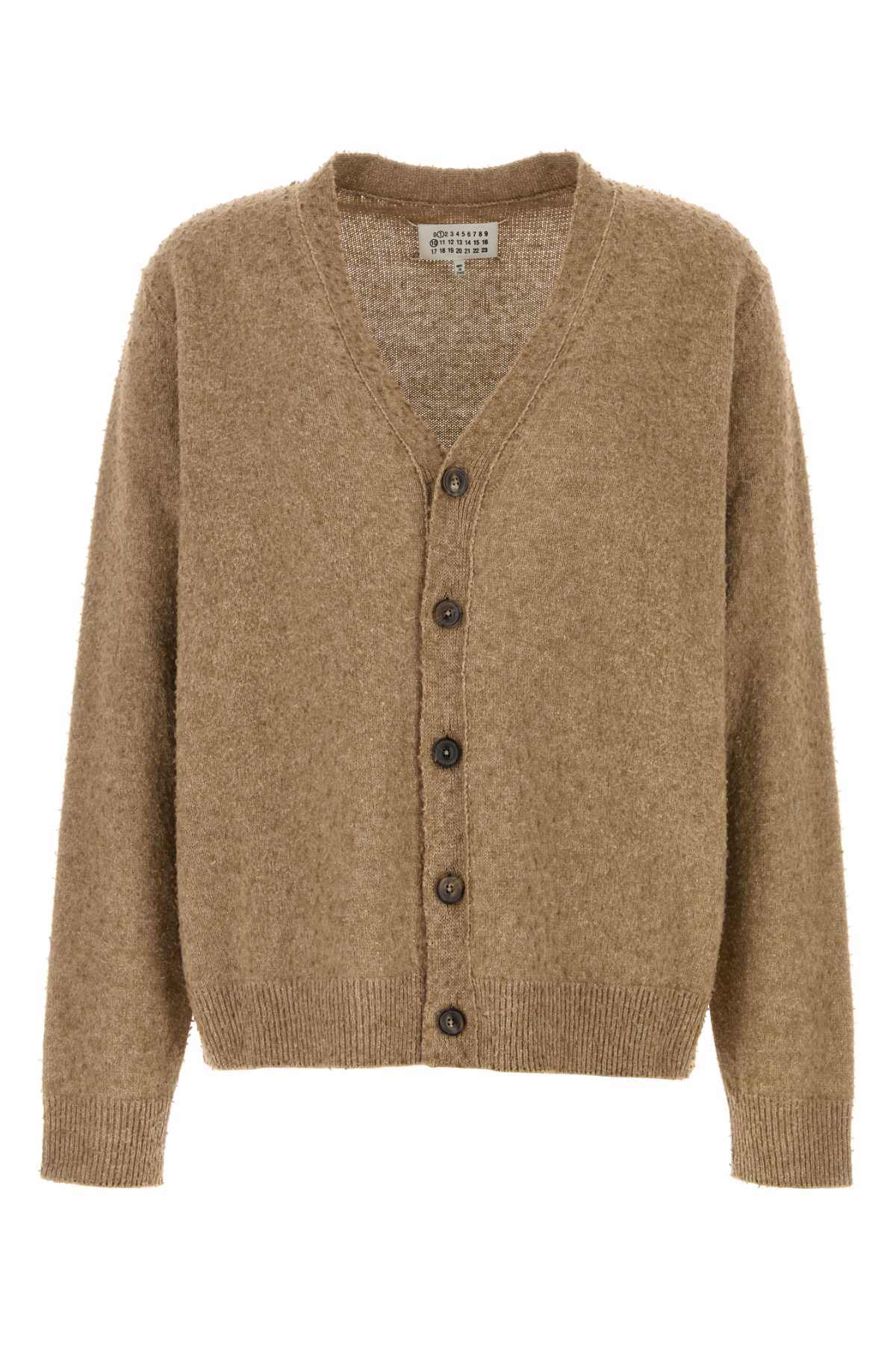 Tシャツ・カットソー MAISON MARGIELA Melange Cappuccino Wool Blend Cardigan Maison Margiela Melange Cappuccino Wool Blend Cardigan