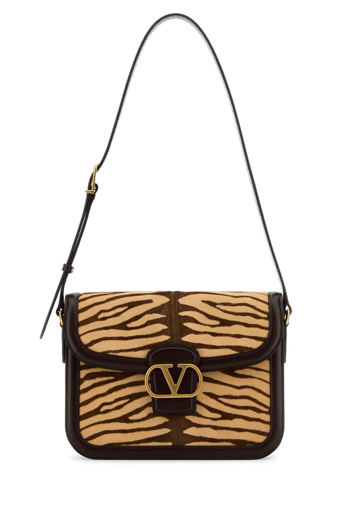 ショルダーバッグ・ポシェット VALENTINO TWO-TONE CALF HAIR AND LEATHER 9TO5 SHOULDER BAG Valentino Garavani Two-tone Calf Hair And Leather 9to5