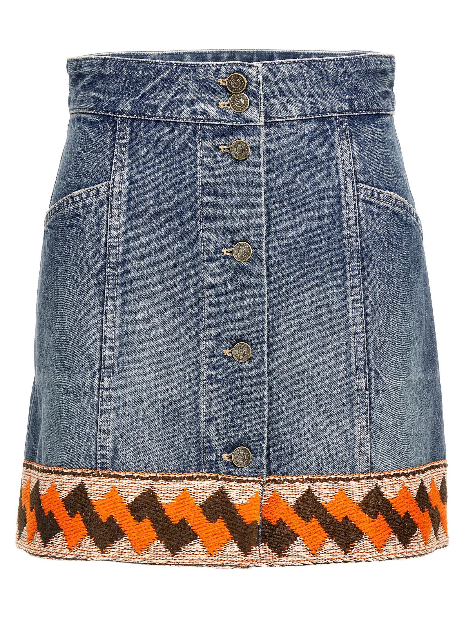 【関税込み】Valentino Garavani denim skirt Valentino Garavani Trimming Skirt | italist