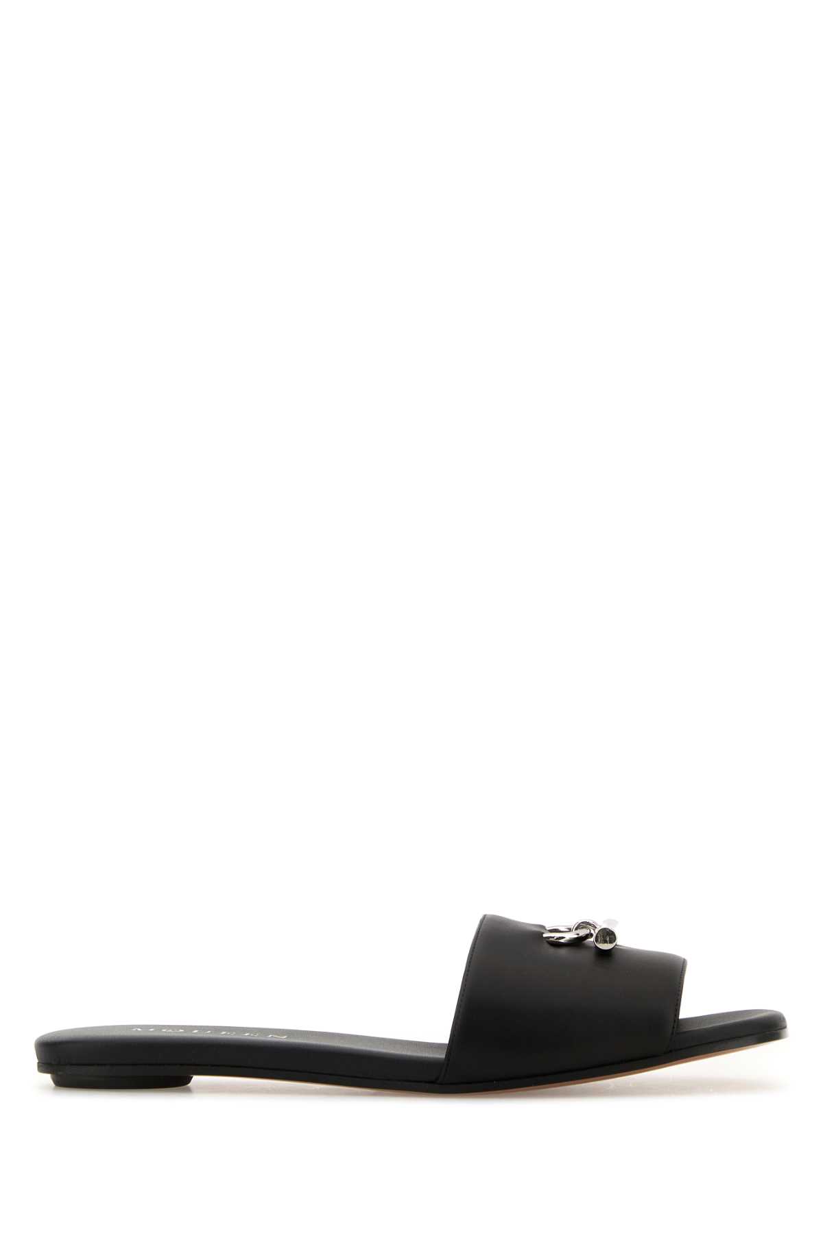 Alexander McQueen Black Leather Slippers | italist