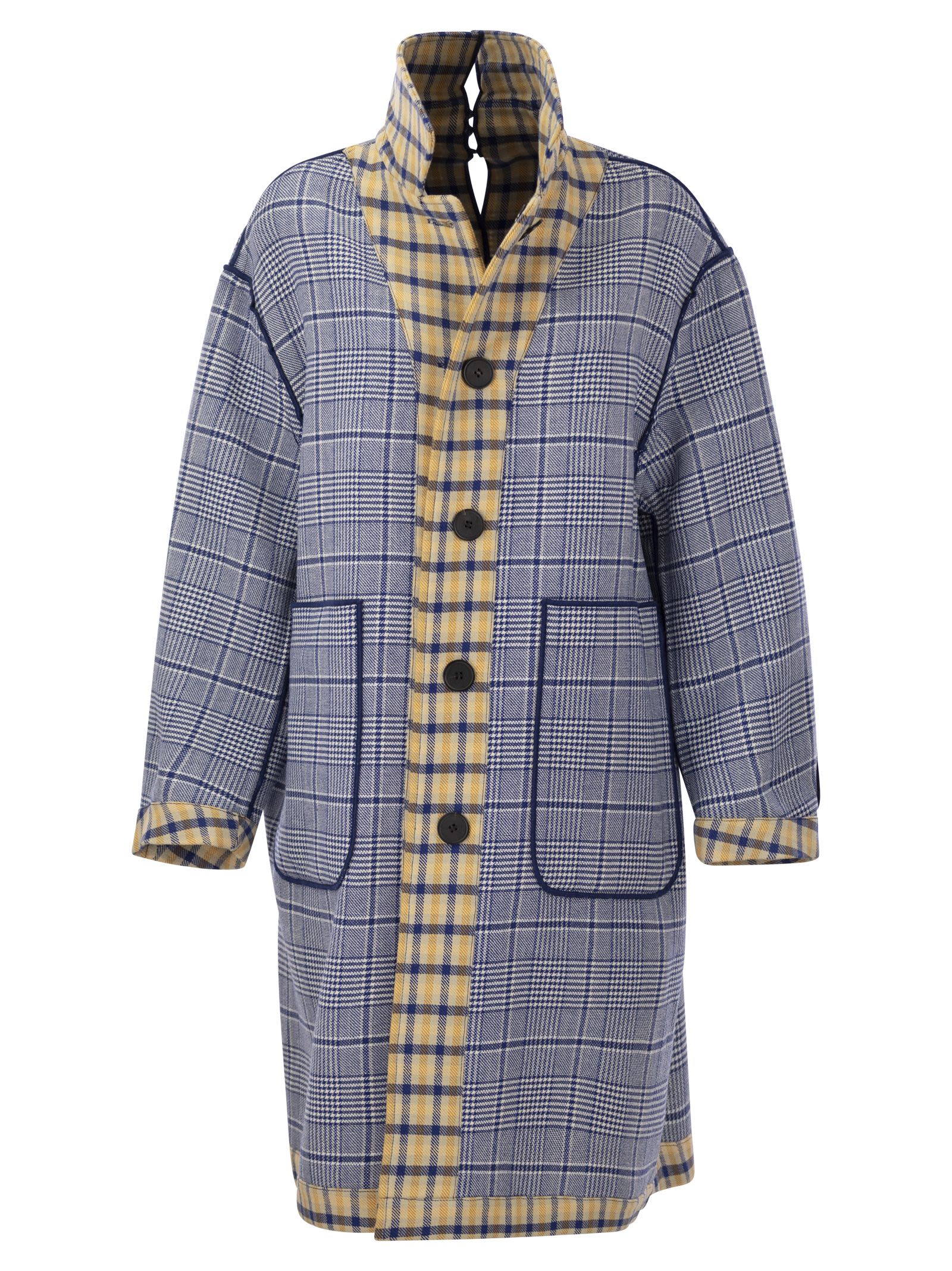 【送料&関税込】Marni Reversible Wool Coat With Check Patter Marni Reversible Wool Coat With Check Pattern | italist