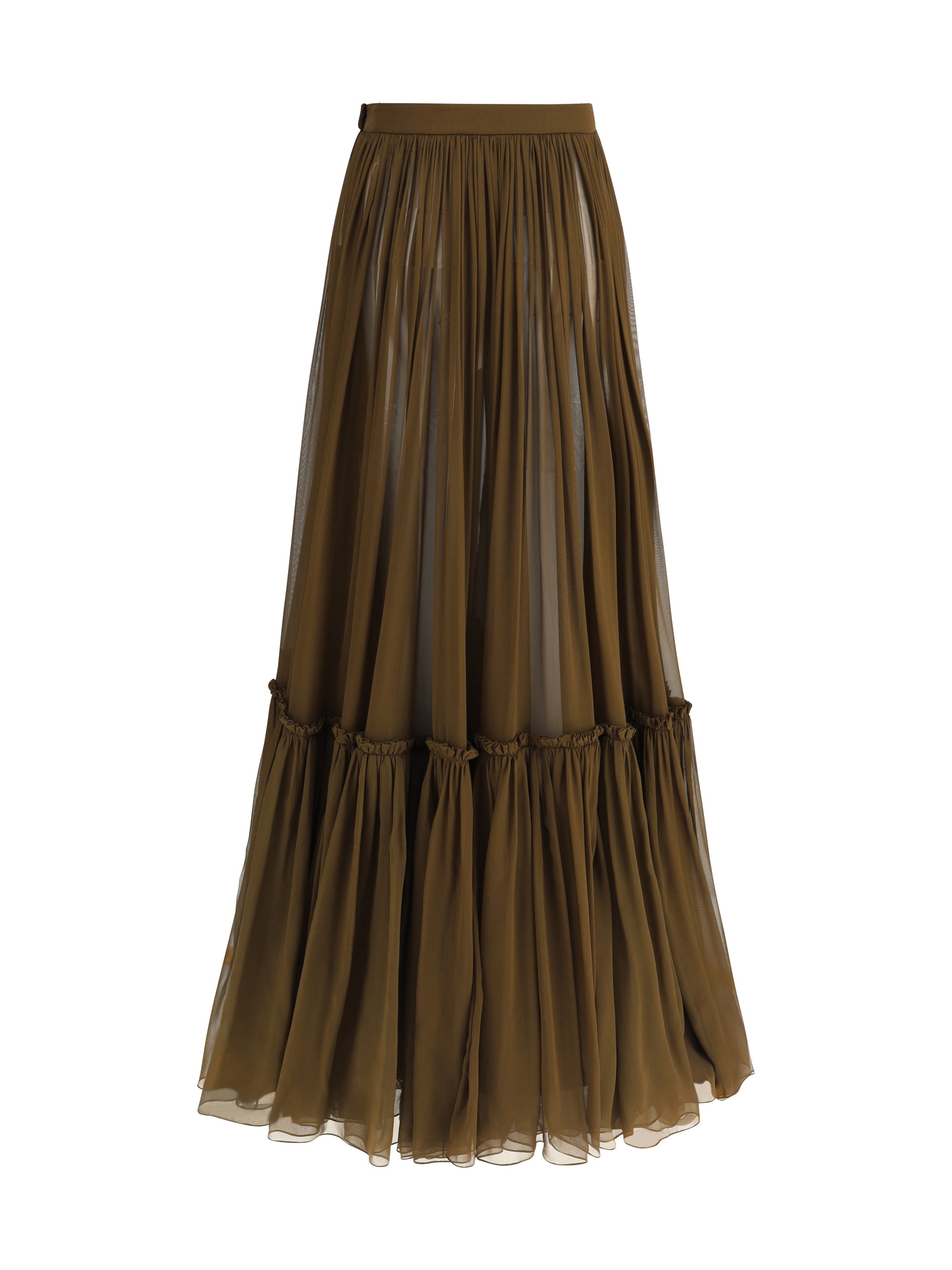 【VIP価格】SAINT LAURENT Flounced long Skirt Saint Laurent Flounced Long Skirt | italist