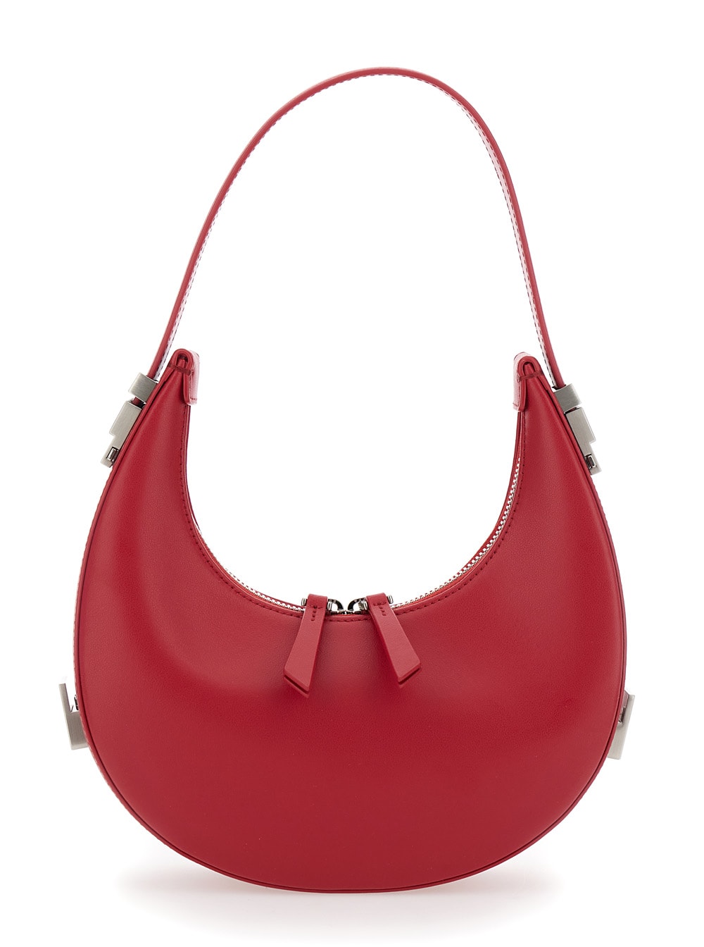 OSOI 'mini Toni' Red Shoulder Bag With Engraved Logo In Leather