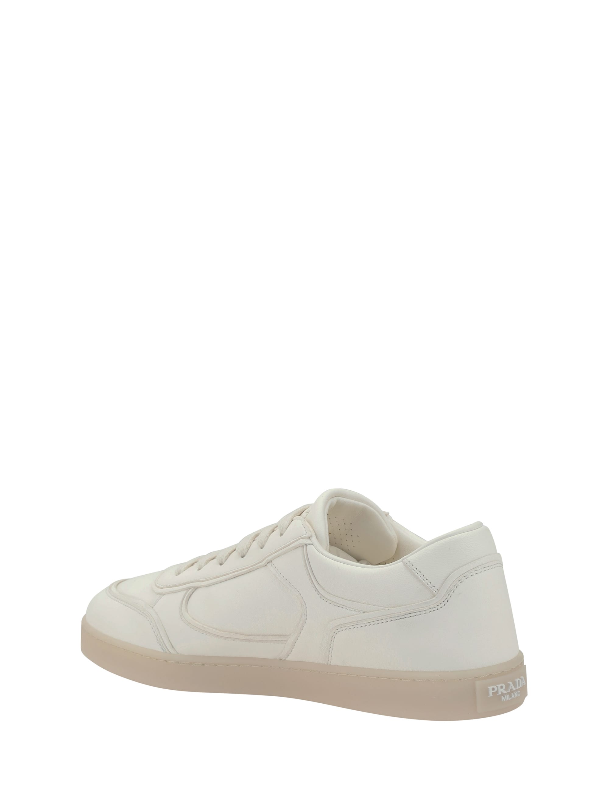 スニーカー Prada Ivory Leather Sneakers Prada Leather Sneakers - Ivory | Editorialist