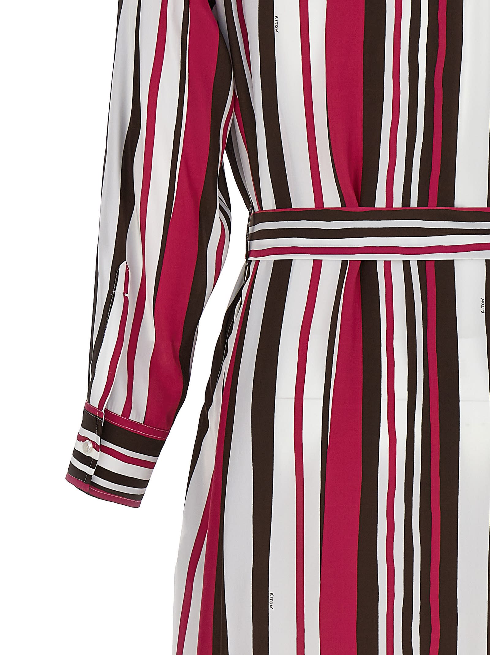 ワンピース Kiton Striped shirt dress Kiton Striped Shirt Dress | italist
