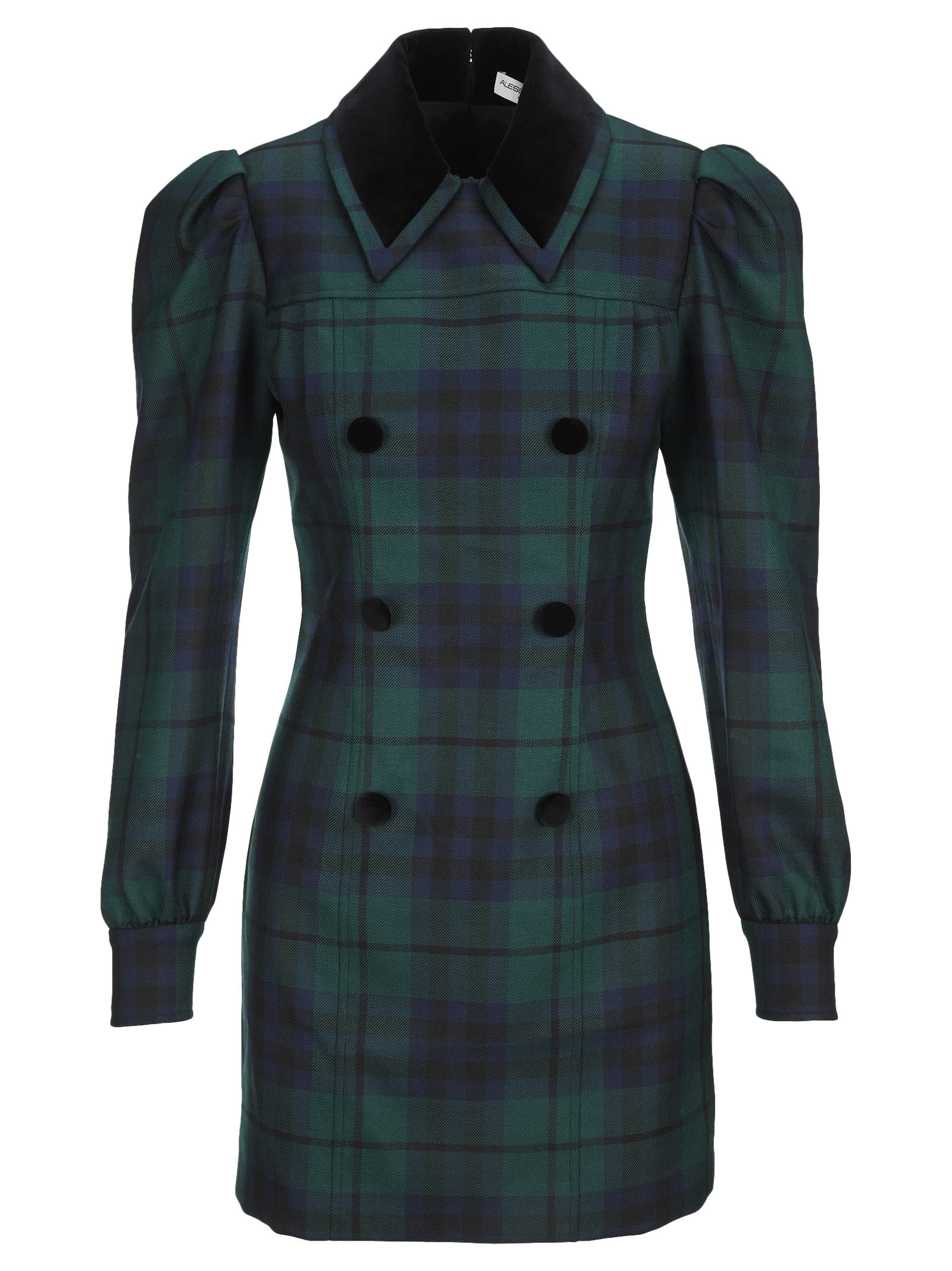 Alessandra Rich Wool Tartan check Mini Dress italist ALWAYS