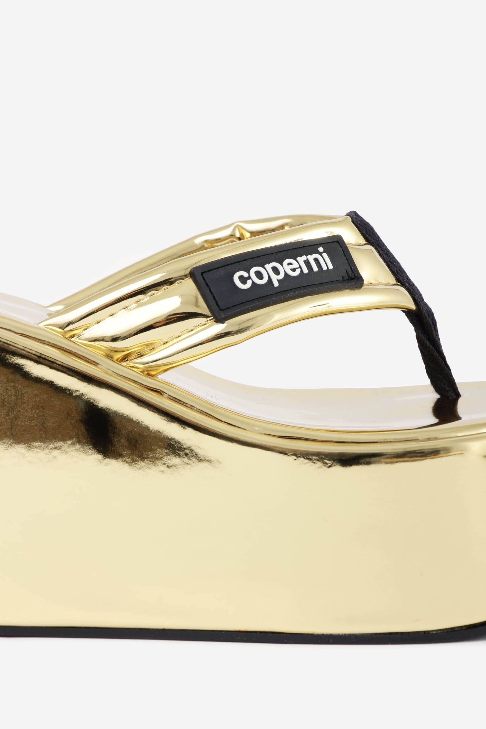Coperni サンダル 37 Coperni Metallic Branded Wedge Sandals | italist