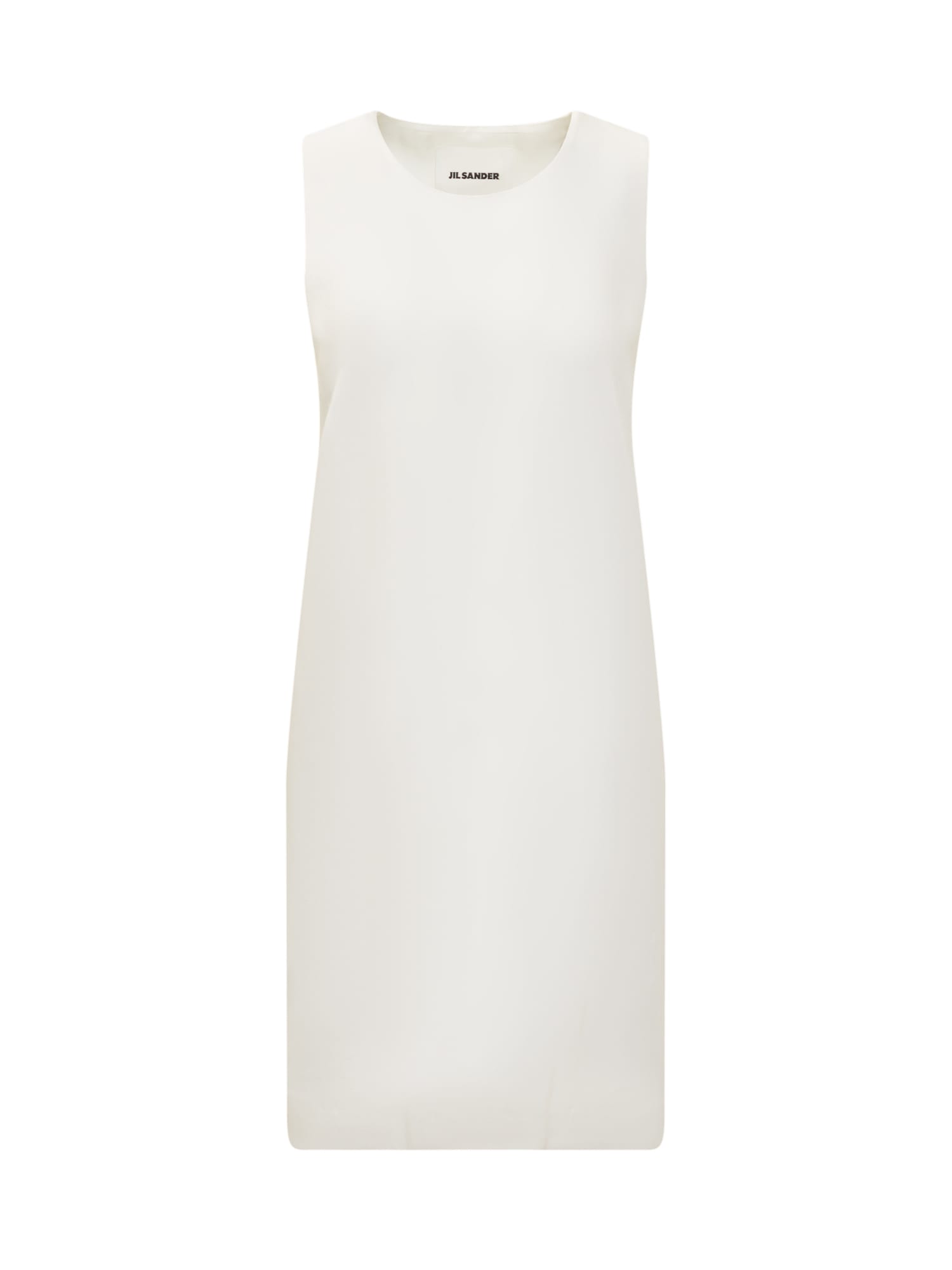 round neck sleeveless plain dress