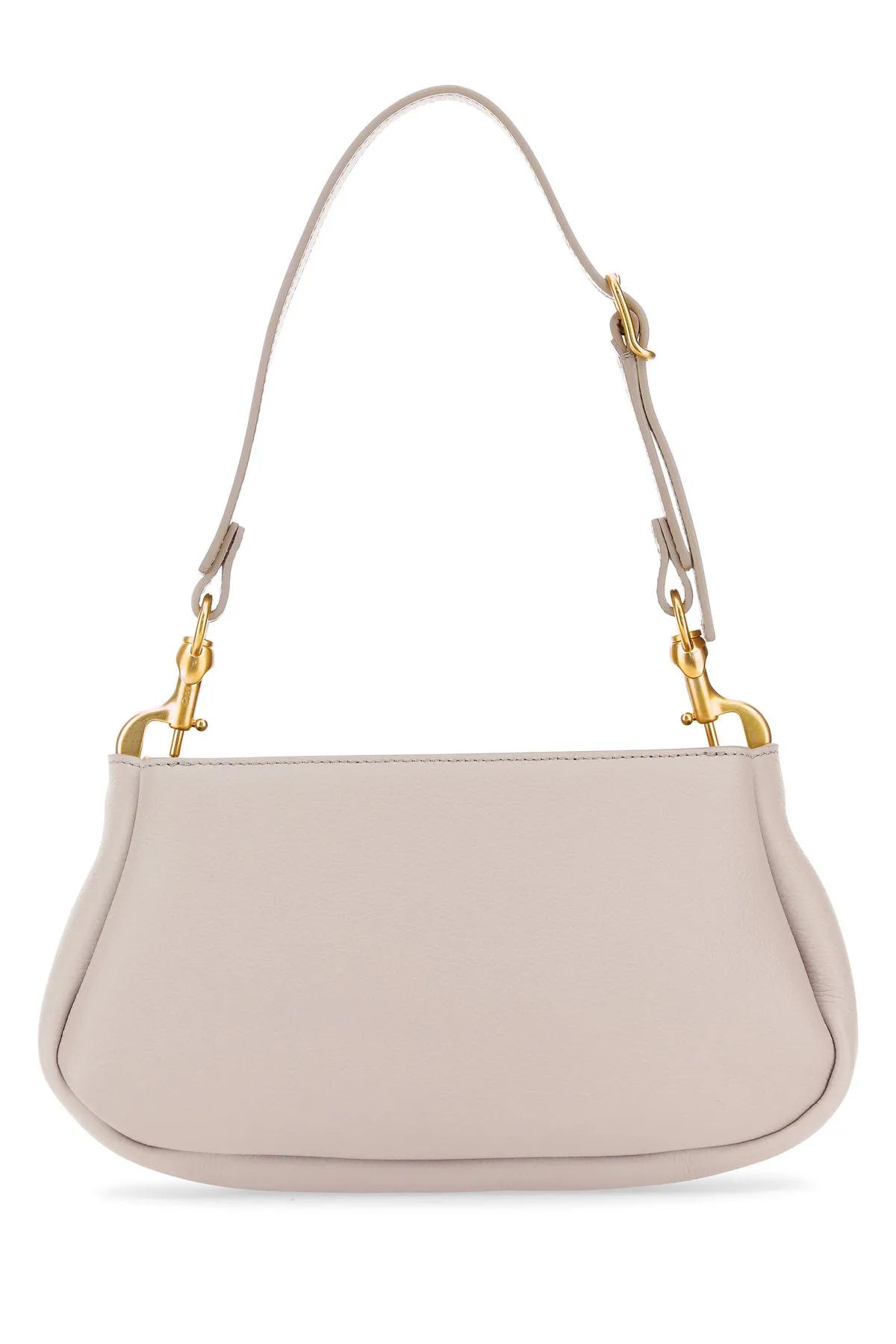 Chloé Light Pink Leather Small Marcie Clutch | italist