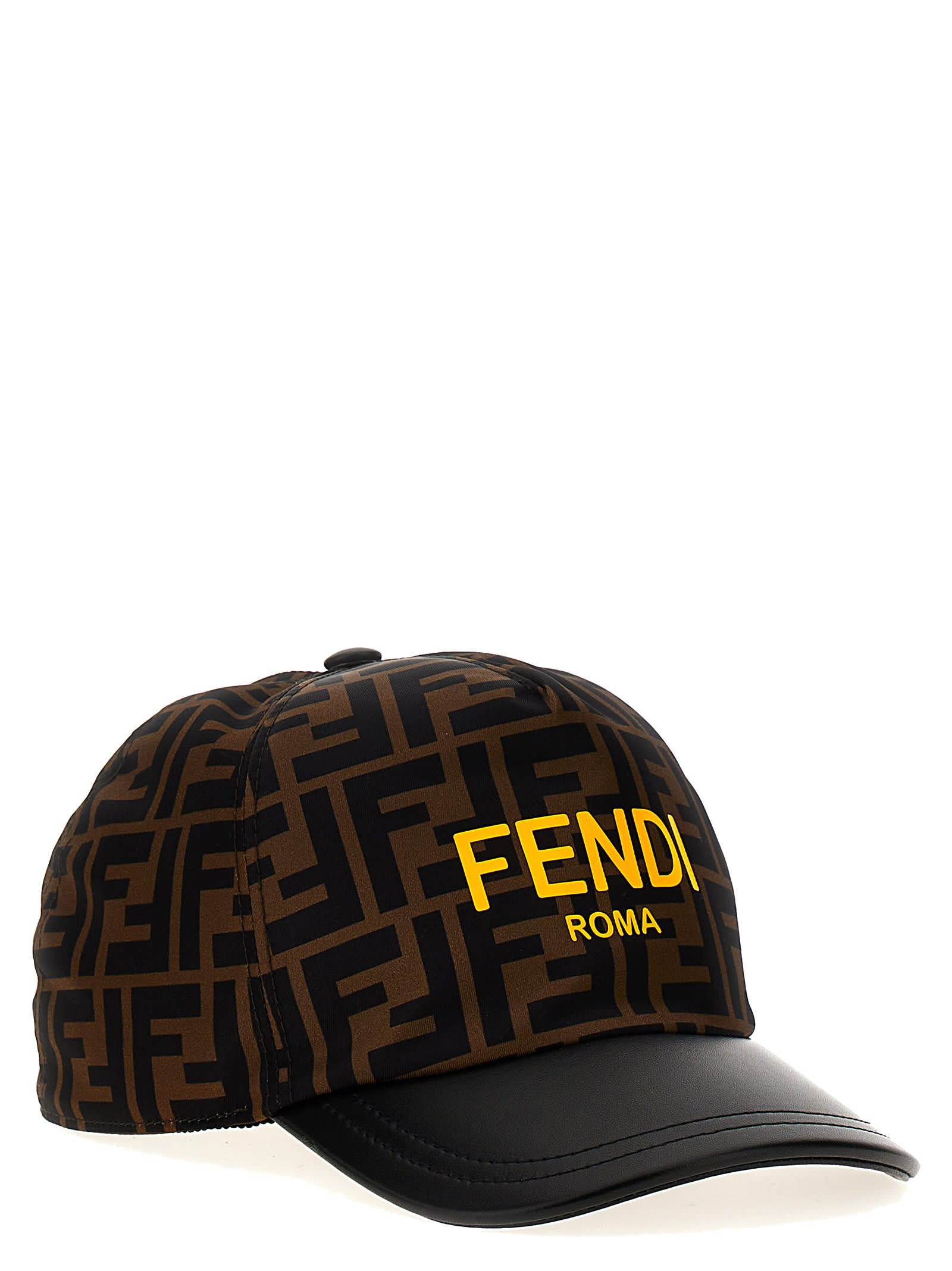 ハット FENDI 'Fendi Roma' baseball cap Fendi Kids Brown FF Logo Cap