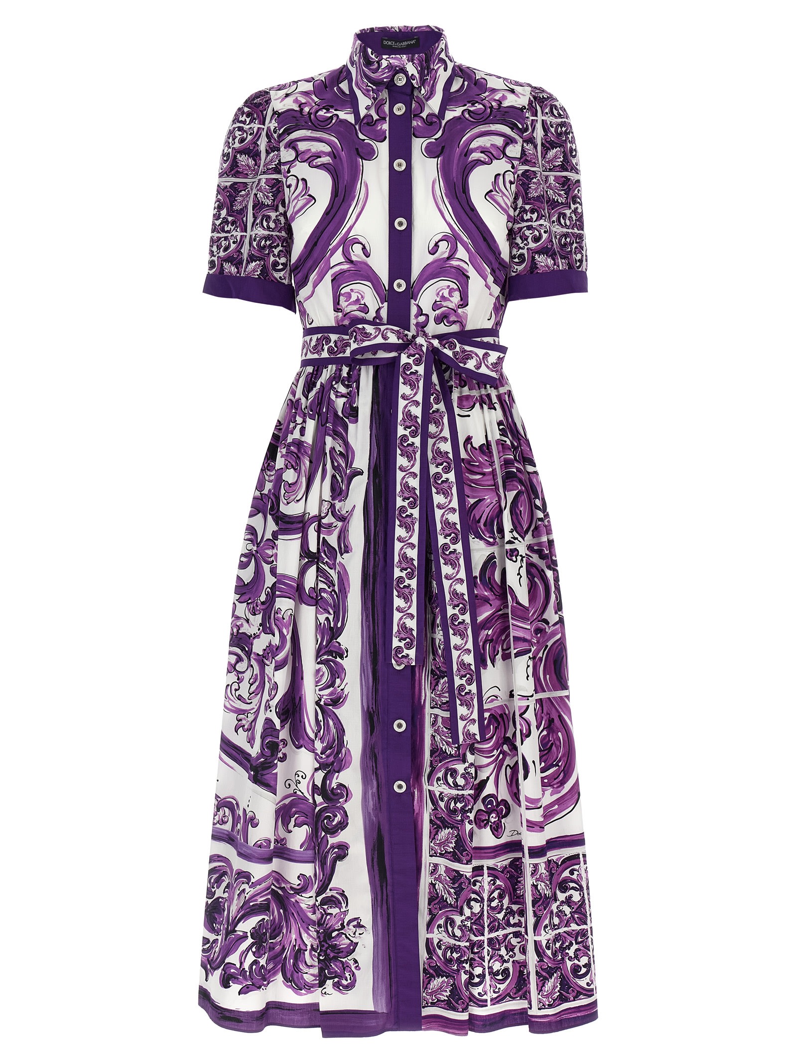 ワンピース Dolce & Gabbana 'Maiolica' print chemisier dress Dolce & Gabbana 'maiolica' Print Chemisier Dress | italist