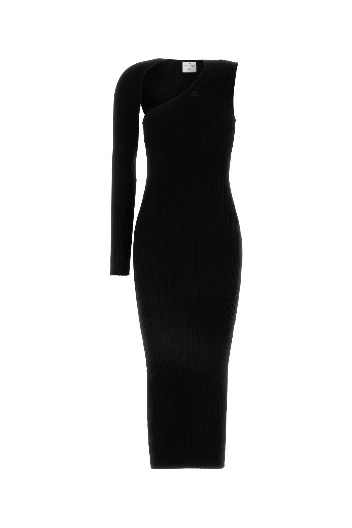 ワンピース Courreges Black viscose blend dress (424MRO520FI0001 BLACK) Courrèges Black Viscose Blend Dress | italist