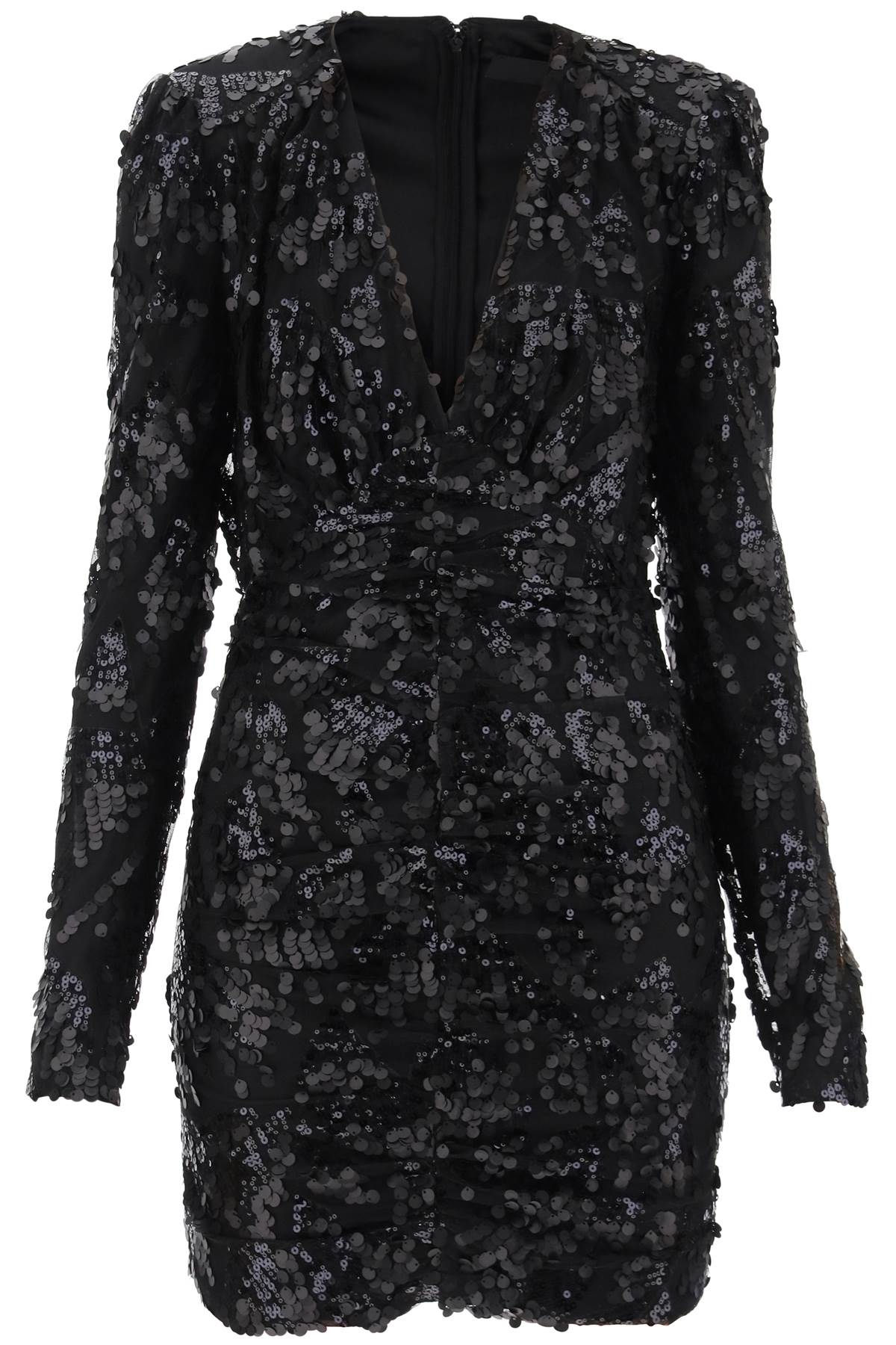 sequin v-neck mini dress