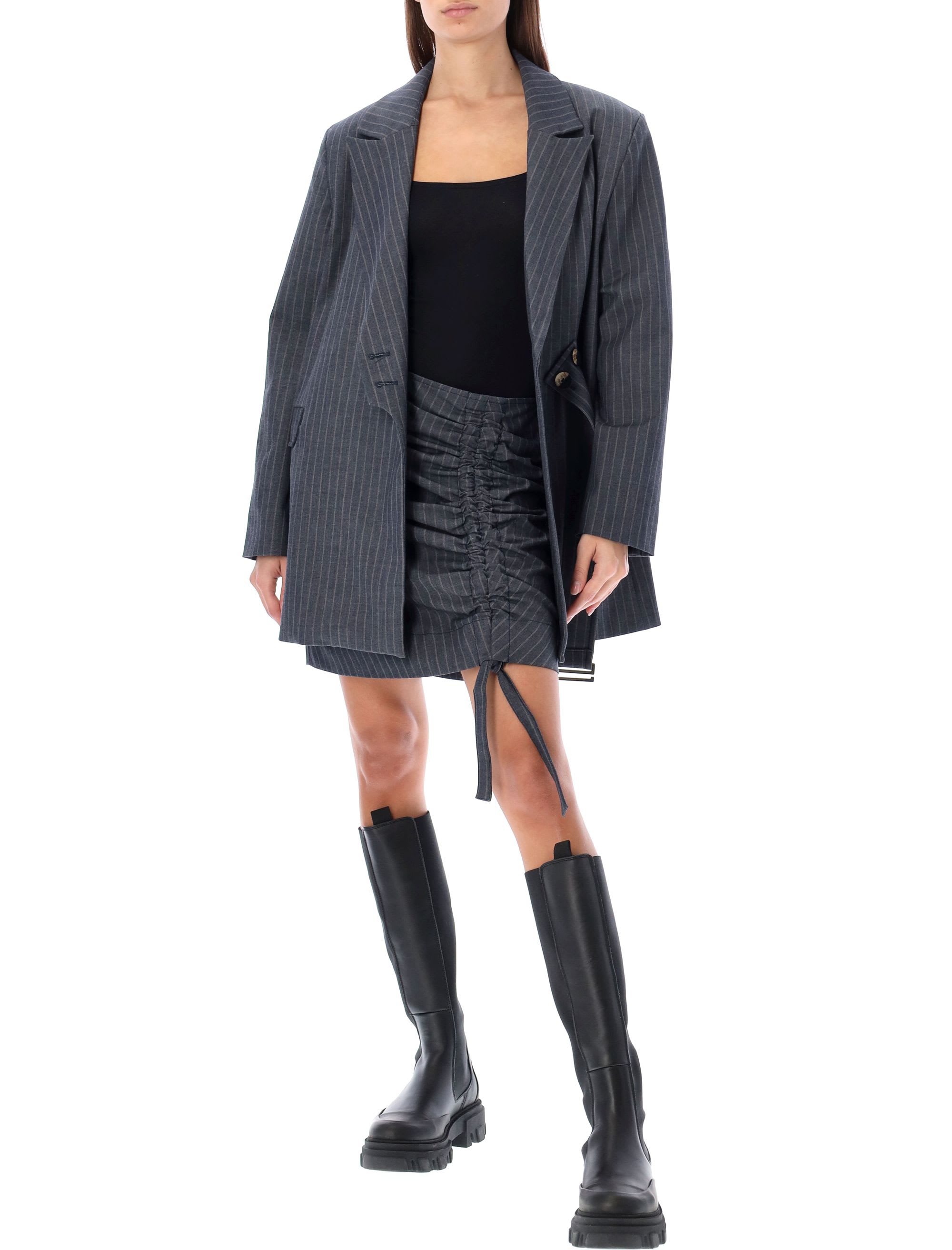 国内発送/送料関税込【GANNI】 STRIPE SKIRT Ganni Stripe Mini Skirt | italist