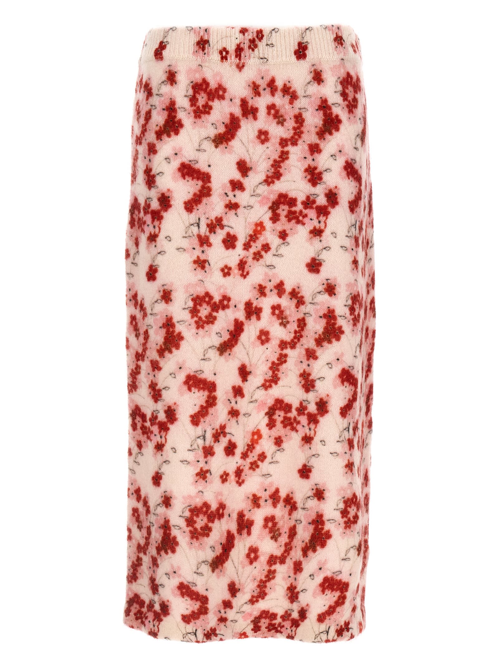 スカート BERNADETTE Women Mid Skirts PS25RTWSKIRTELL E12 RED Bernadette - Red and Ivory Sequin Stripe Caswell Skirt