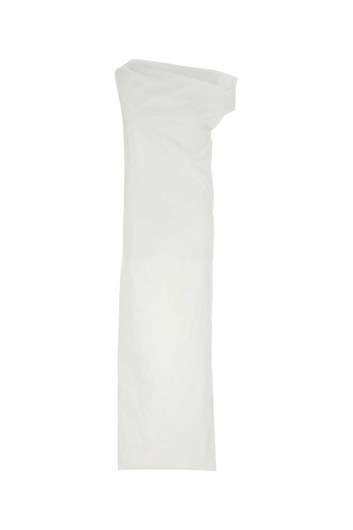 ワンピース ARMARIUM SS25 'Tiche' dress (ARMTMD025C010 001) Armarium White Stretch Poplin Tiche One-shoulder Dress