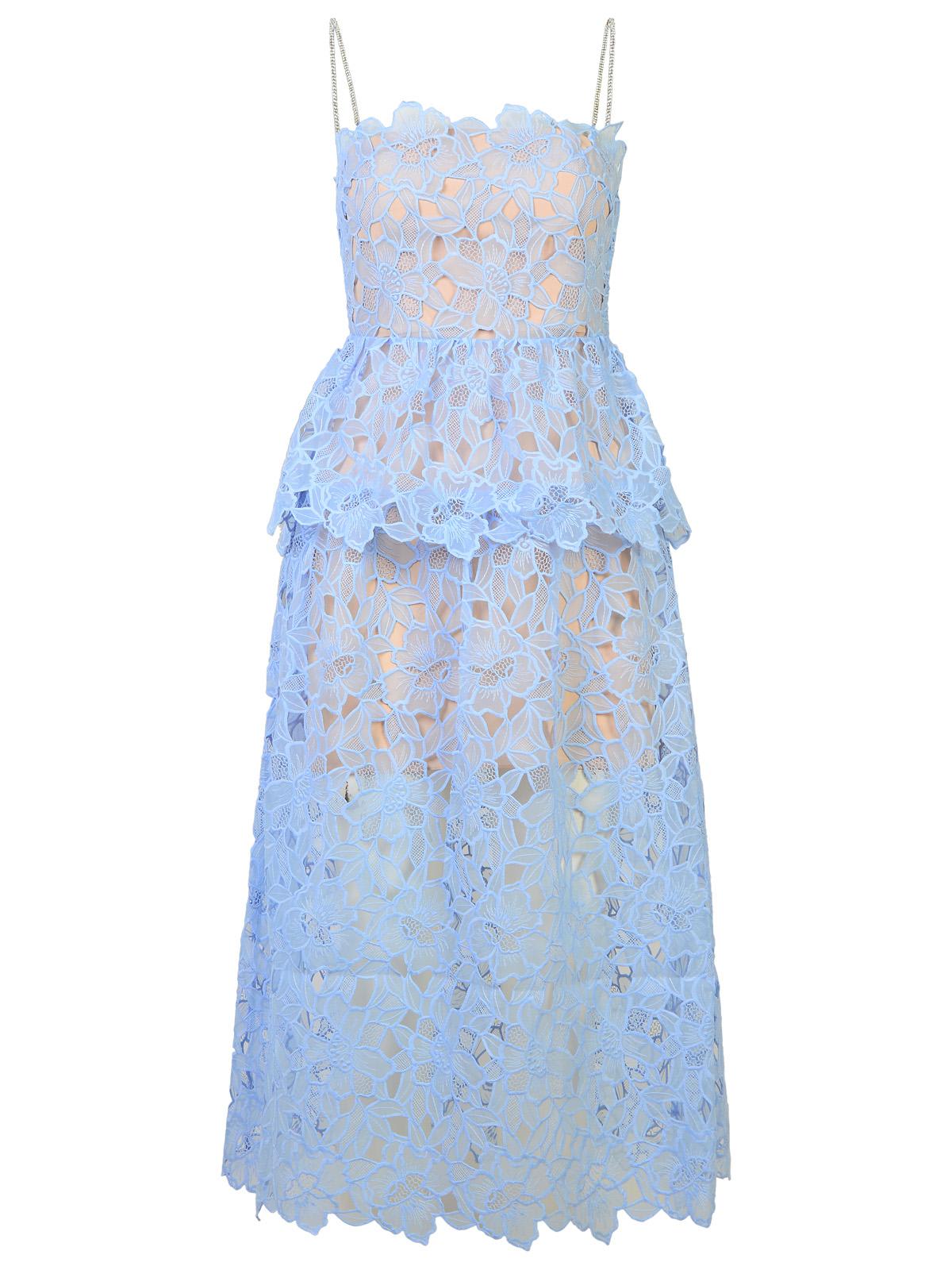 light blue polyester dress