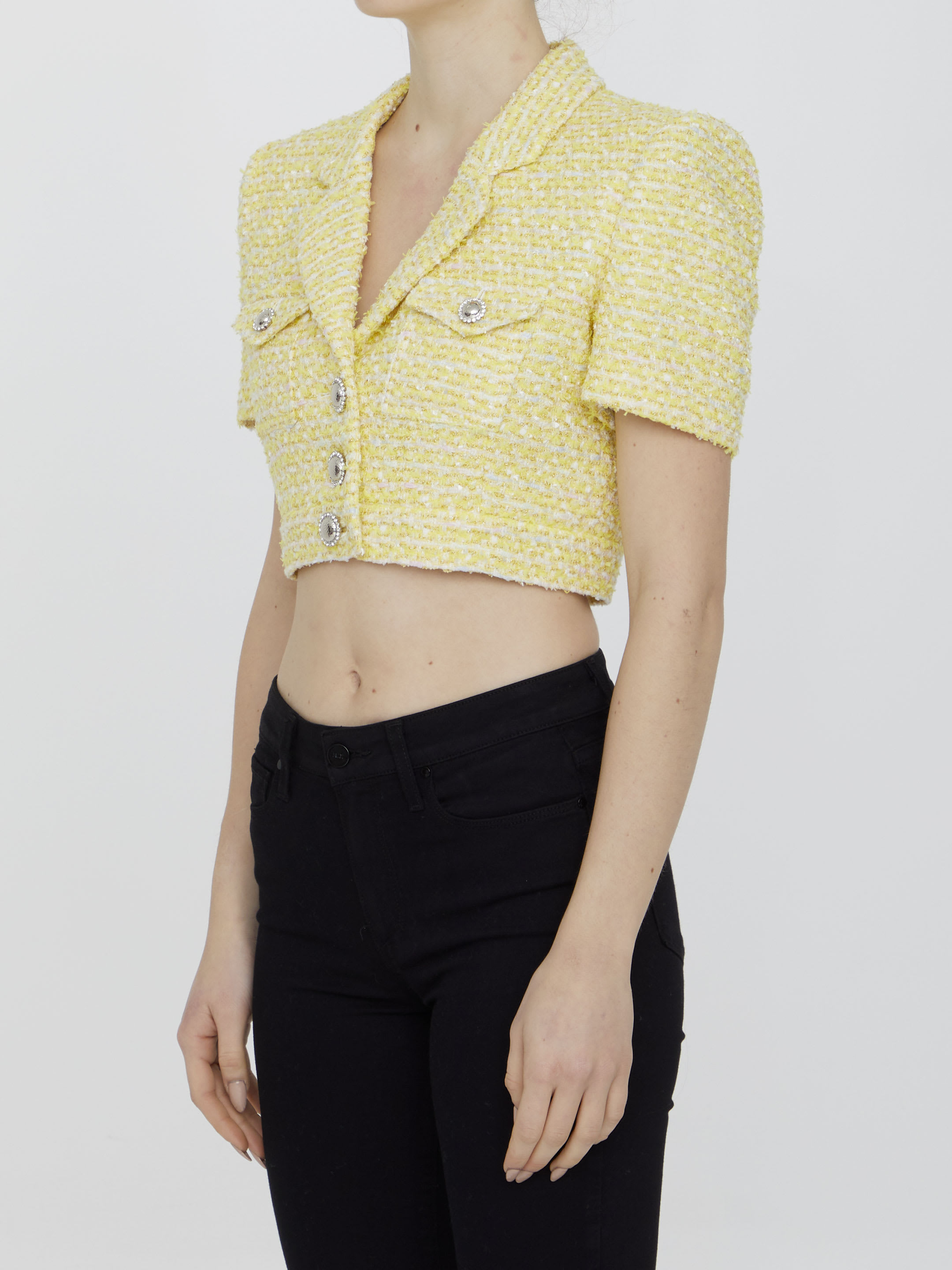 ジャケット ALESSANDRA RICH SS23 TWEED JACKET (FAB3168_F3805822) FABX3986F45001713PALEPINK-