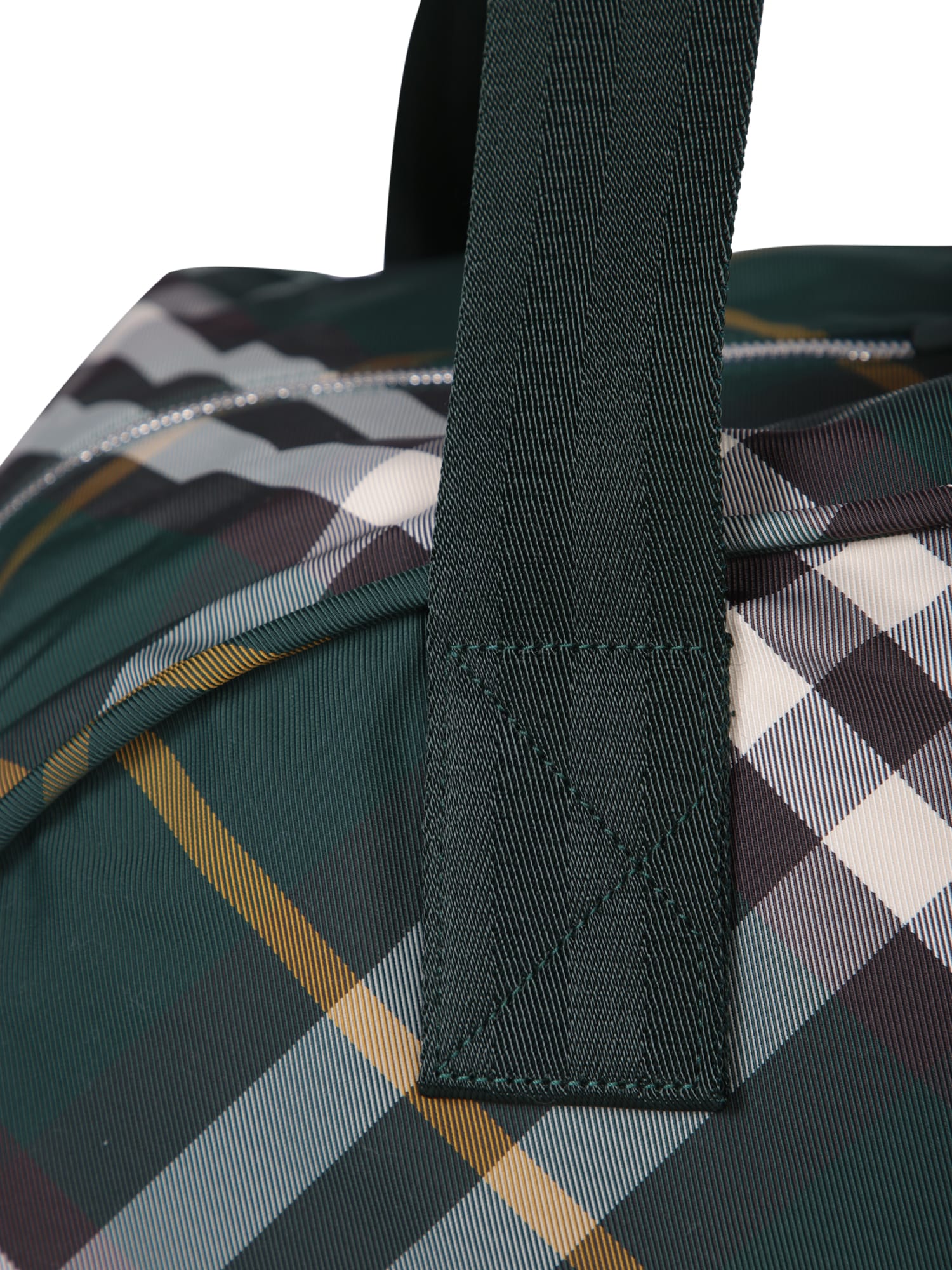 Burberry Shield Duffle Check Green Bag | italist
